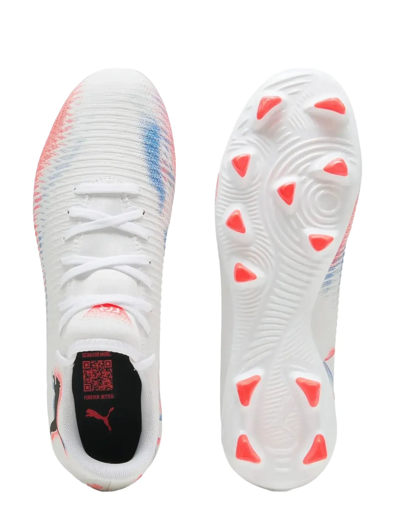 PUMA - FUTURE 8 PLAY FG/AG Wn s - fotbollsskor - puma white-puma black-glowing red - 2