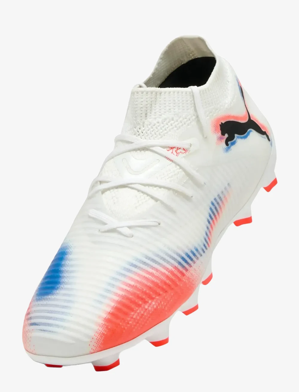 PUMA - FUTURE 8 PRO FG/AG Jr - riided - puma white-puma black-glowing red - 4