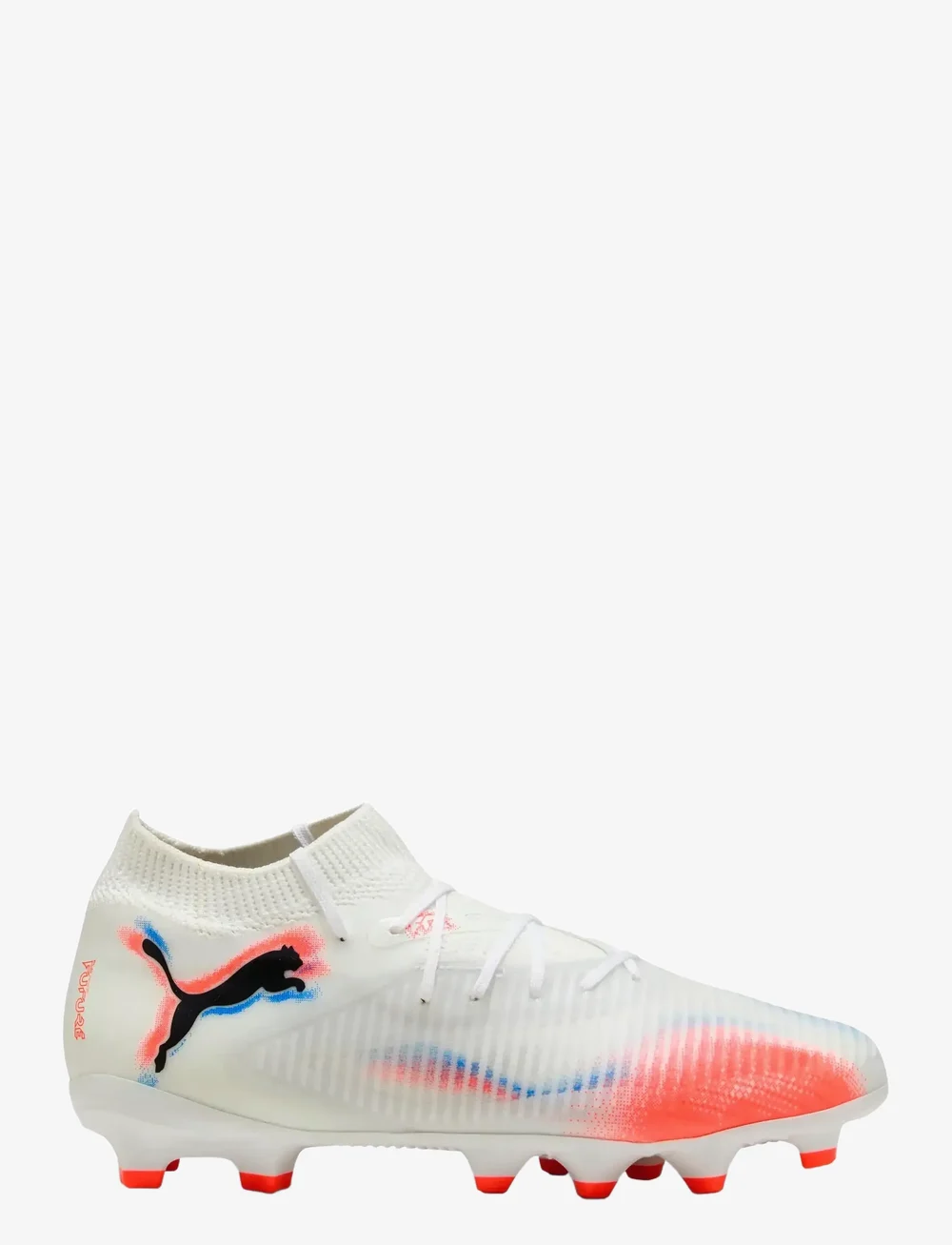 PUMA - FUTURE 8 PRO FG/AG Jr - riided - puma white-puma black-glowing red - 5