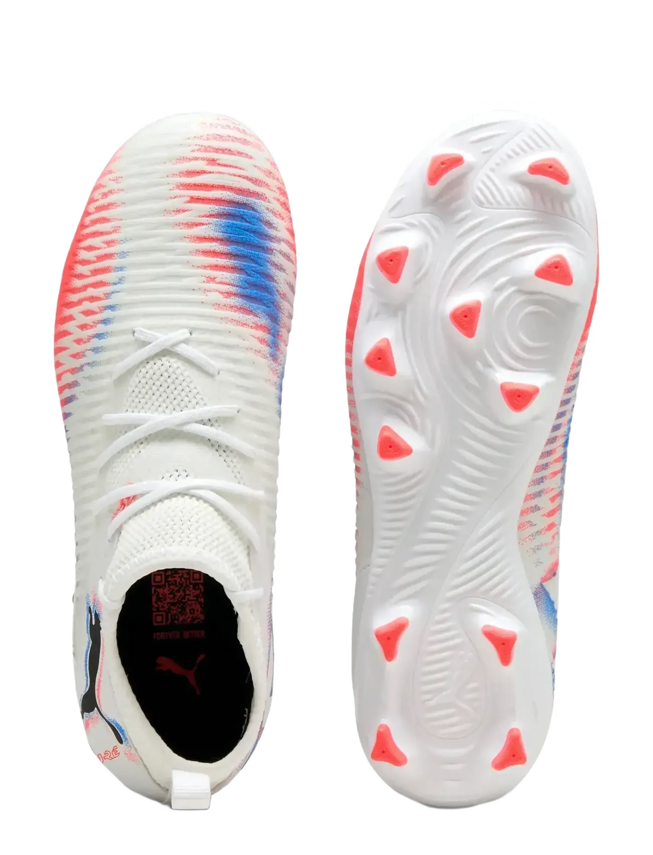 PUMA - FUTURE 8 MATCH FG/AG Jr - vaatteet - puma white-puma black-glowing red - 2