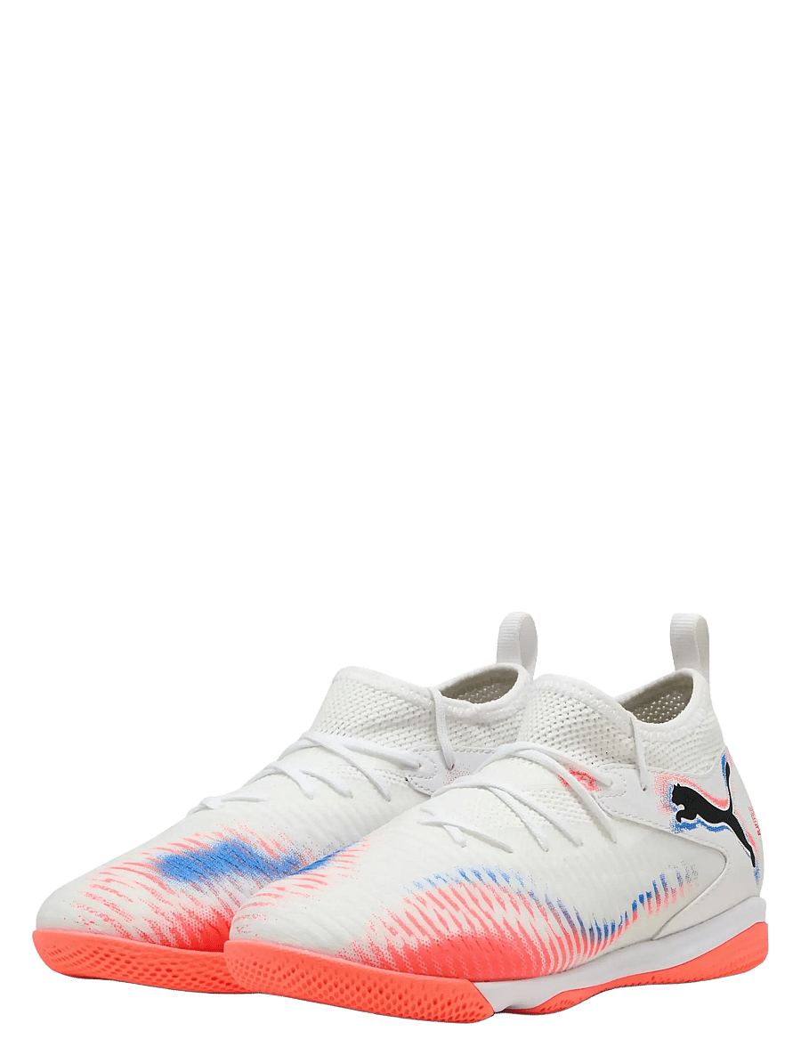 PUMA - FUTURE 8 MATCH IT + Mid Jr - vêtements - puma white-puma black-glowing red - 0