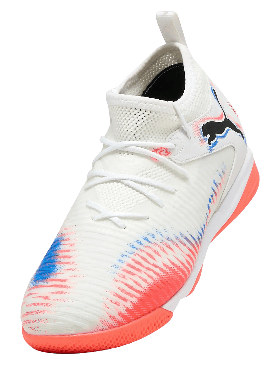 PUMA - FUTURE 8 MATCH IT + Mid Jr - vêtements - puma white-puma black-glowing red - 4