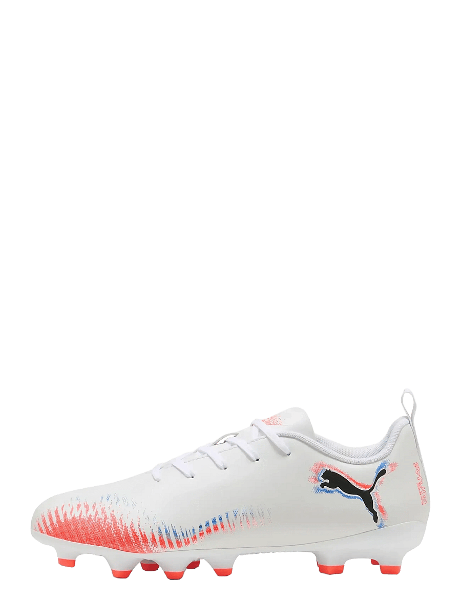 PUMA - FUTURE 8 PLAY FG/AG Jr - riided - puma white-puma black-glowing red - 1