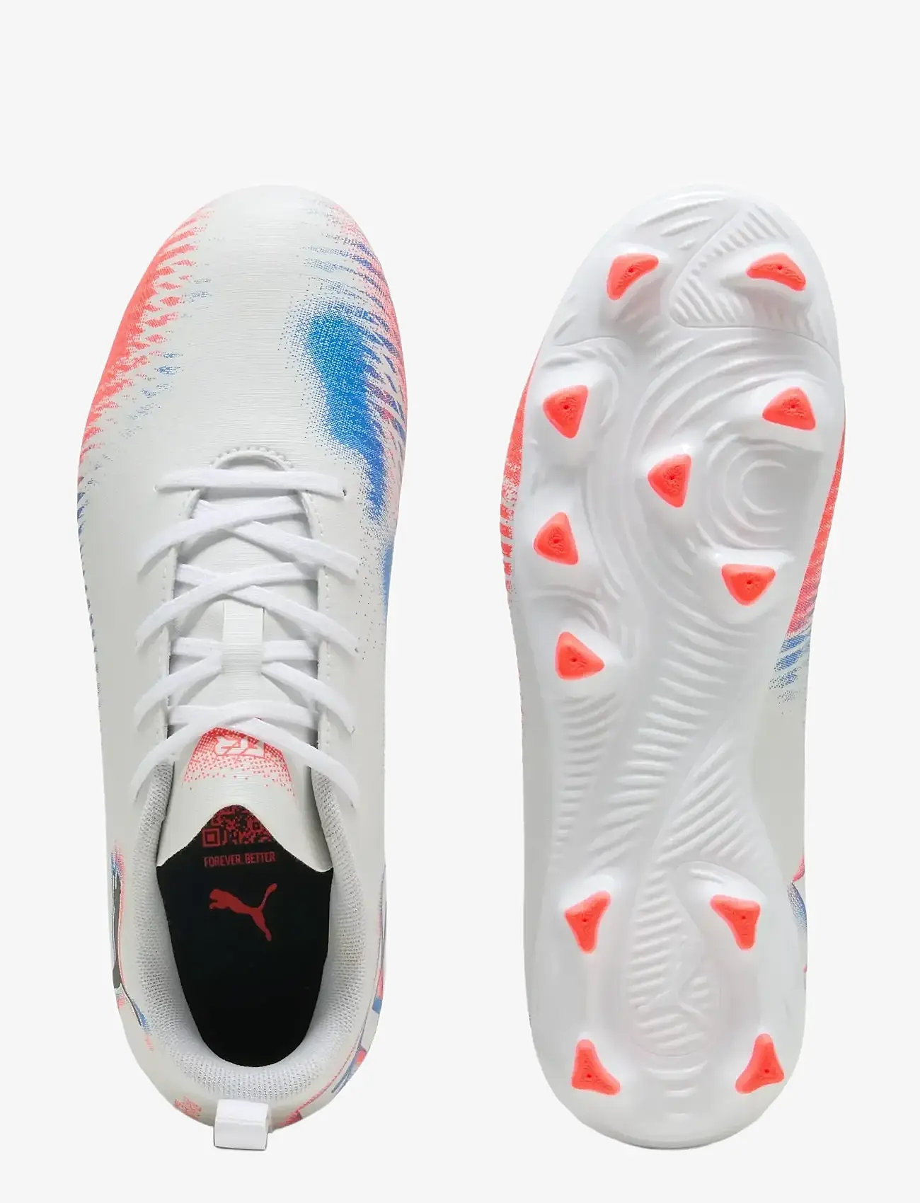 PUMA - FUTURE 8 PLAY FG/AG Jr - kläder - puma white-puma black-glowing red - 2