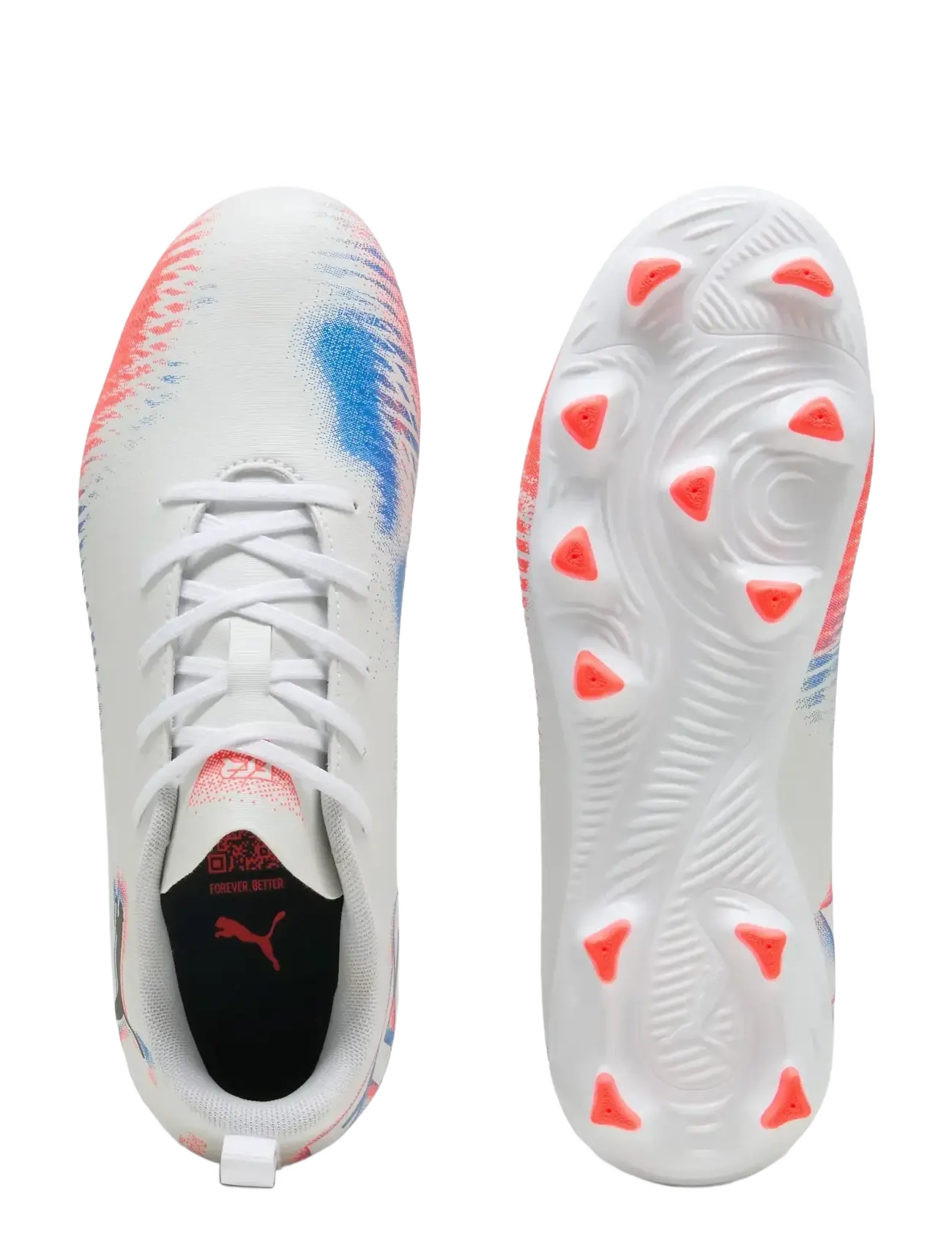 PUMA - FUTURE 8 PLAY FG/AG Jr - riided - puma white-puma black-glowing red - 2