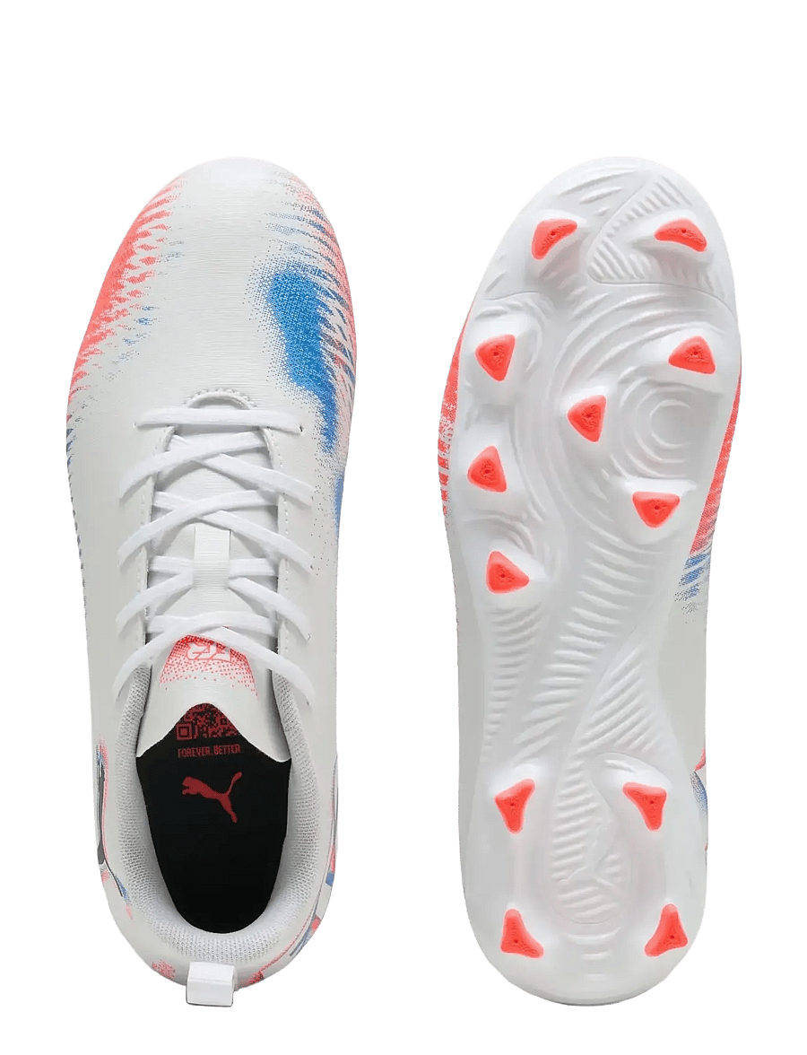 PUMA - FUTURE 8 PLAY FG/AG Jr - riided - puma white-puma black-glowing red - 2