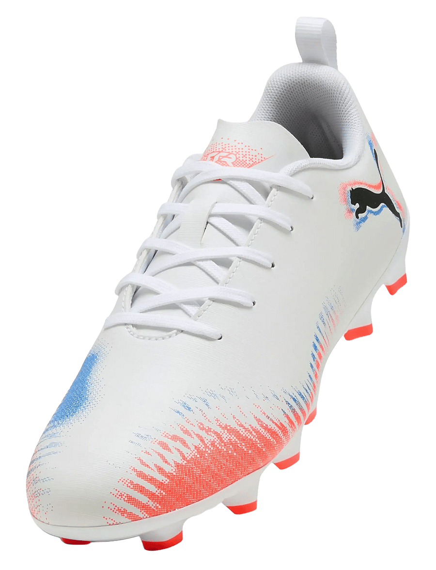 PUMA - FUTURE 8 PLAY FG/AG Jr - riided - puma white-puma black-glowing red - 4