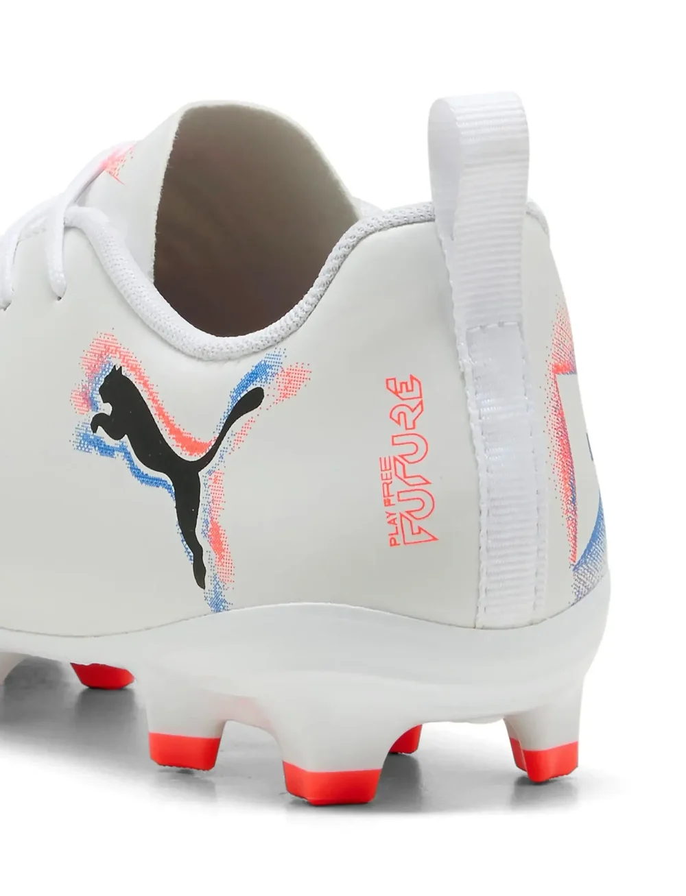 PUMA - FUTURE 8 PLAY FG/AG Jr - riided - puma white-puma black-glowing red - 5
