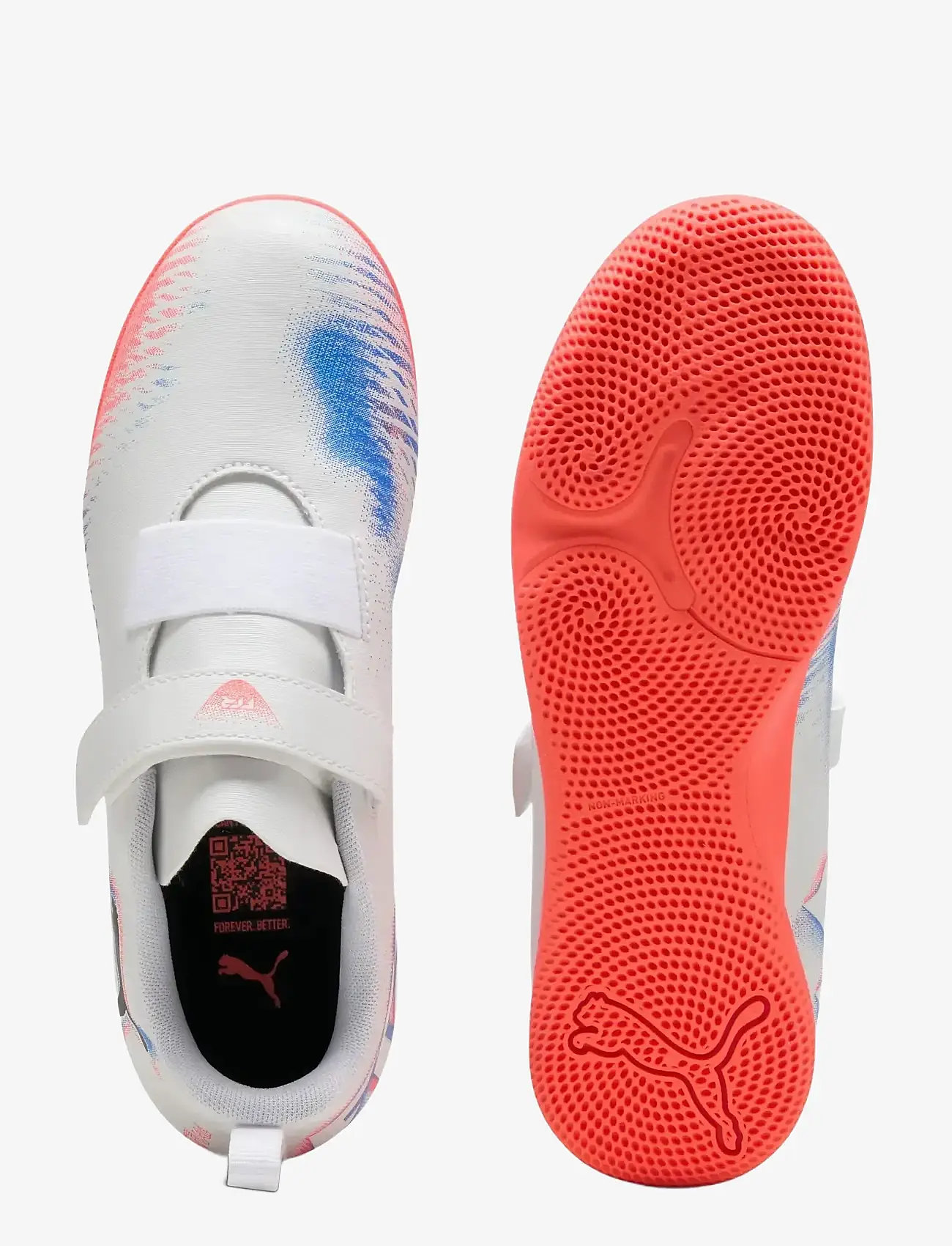 PUMA - FUTURE 8 PLAY V IT Jr - kläder - puma white-puma black-glowing red - 2