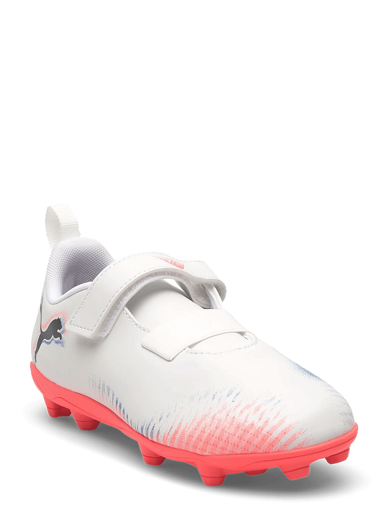 PUMA - FUTURE 8 PLAY V FG/AG RB Jr - apģērbs - puma white-puma black-glowing red - 1