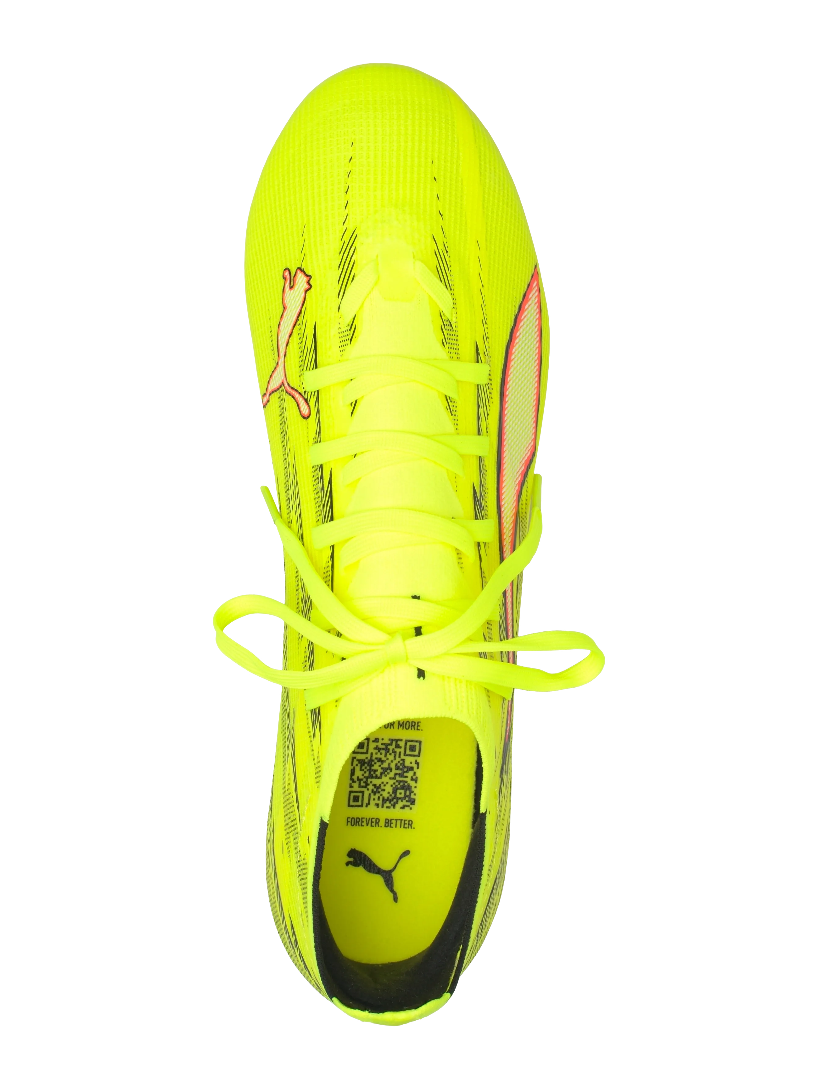 PUMA - ULTRA 6 MATCH FG/AG - fotbollsskor - yellow alert-puma black-glowing red-lime squeeze - 3