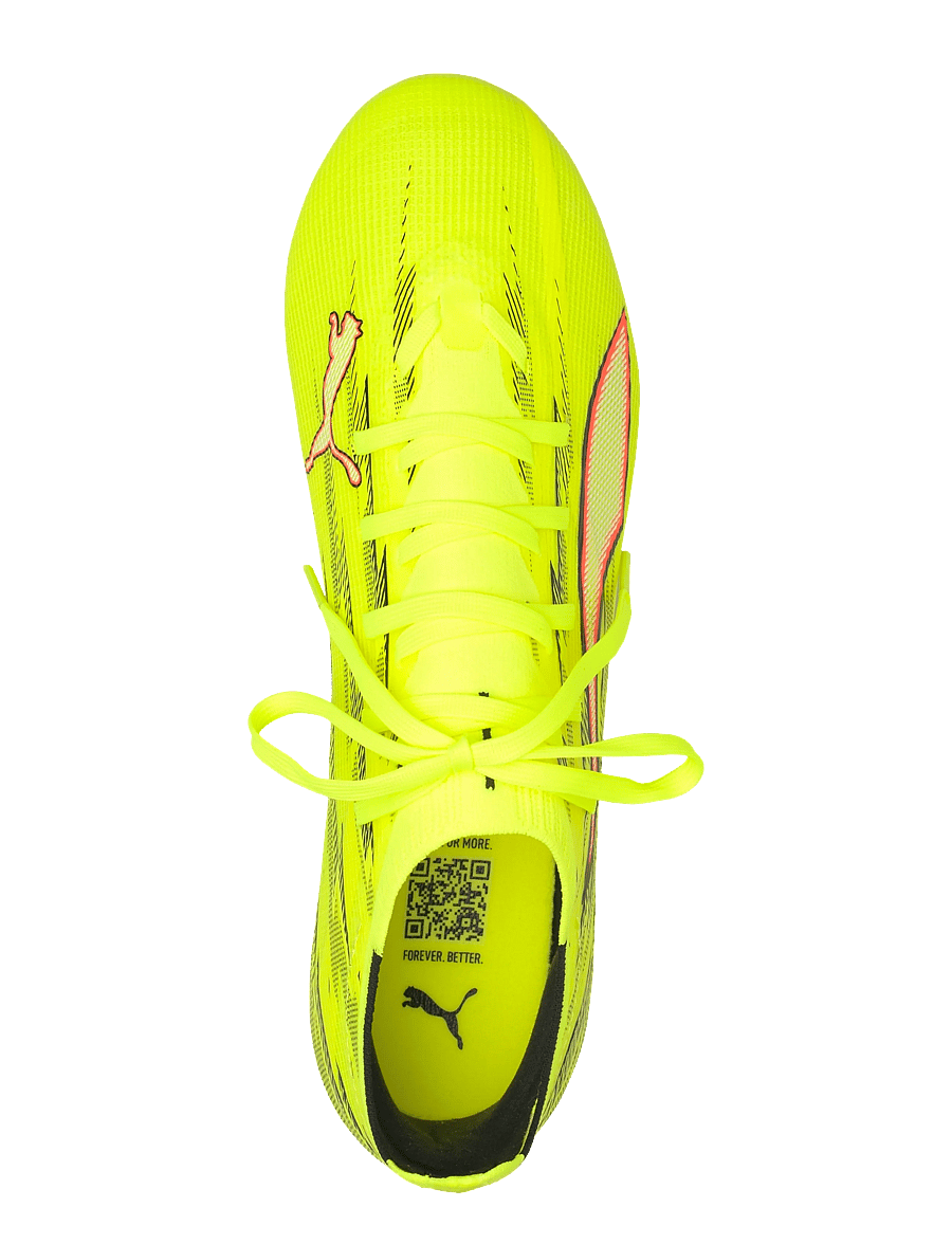 PUMA - ULTRA 6 MATCH FG/AG - fotbollsskor - yellow alert-puma black-glowing red-lime squeeze - 3