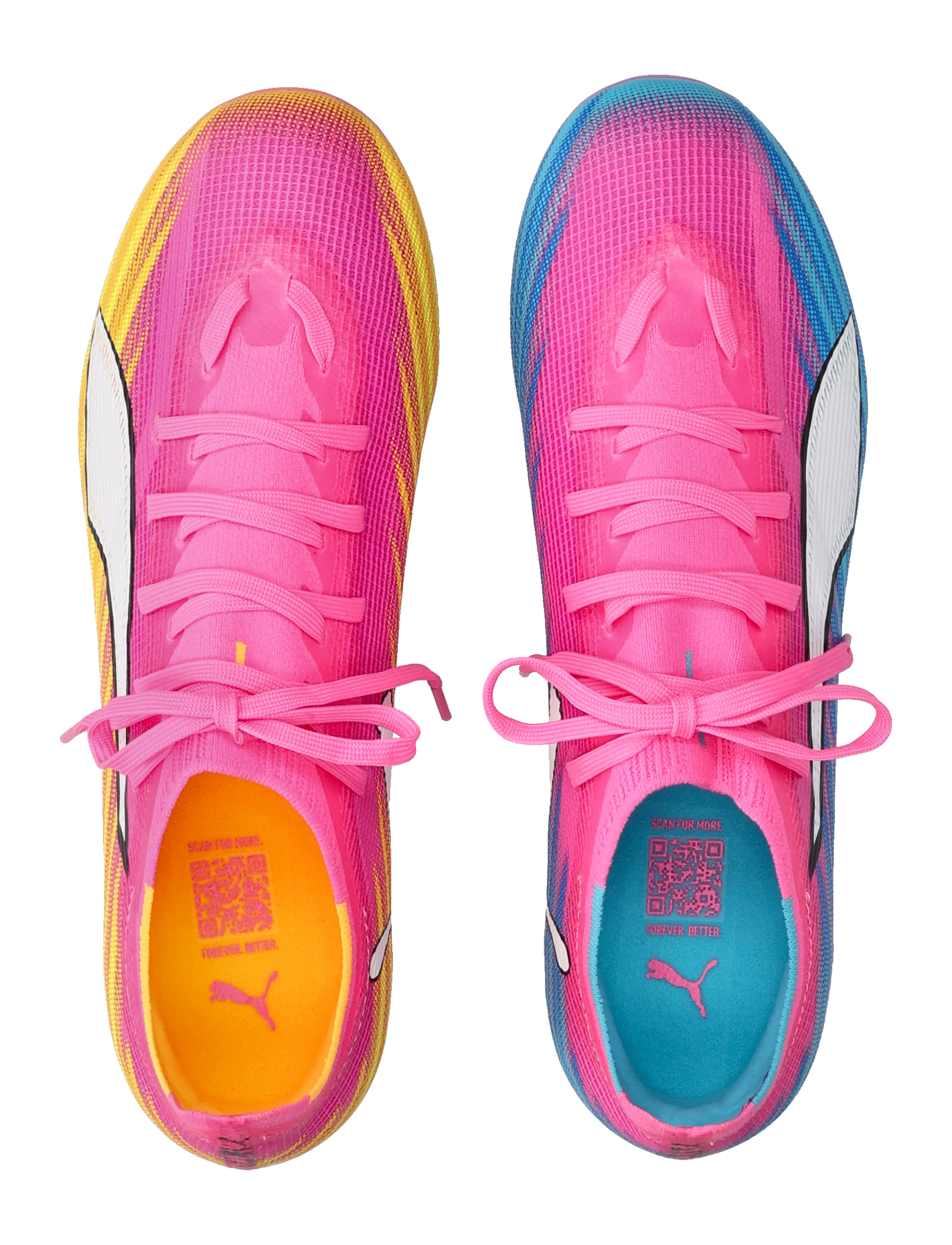 PUMA - ULTRA 6 MATCH FG/AG - football shoes - poison pink-puma white-sun stream-bright aqua-puma black - 3