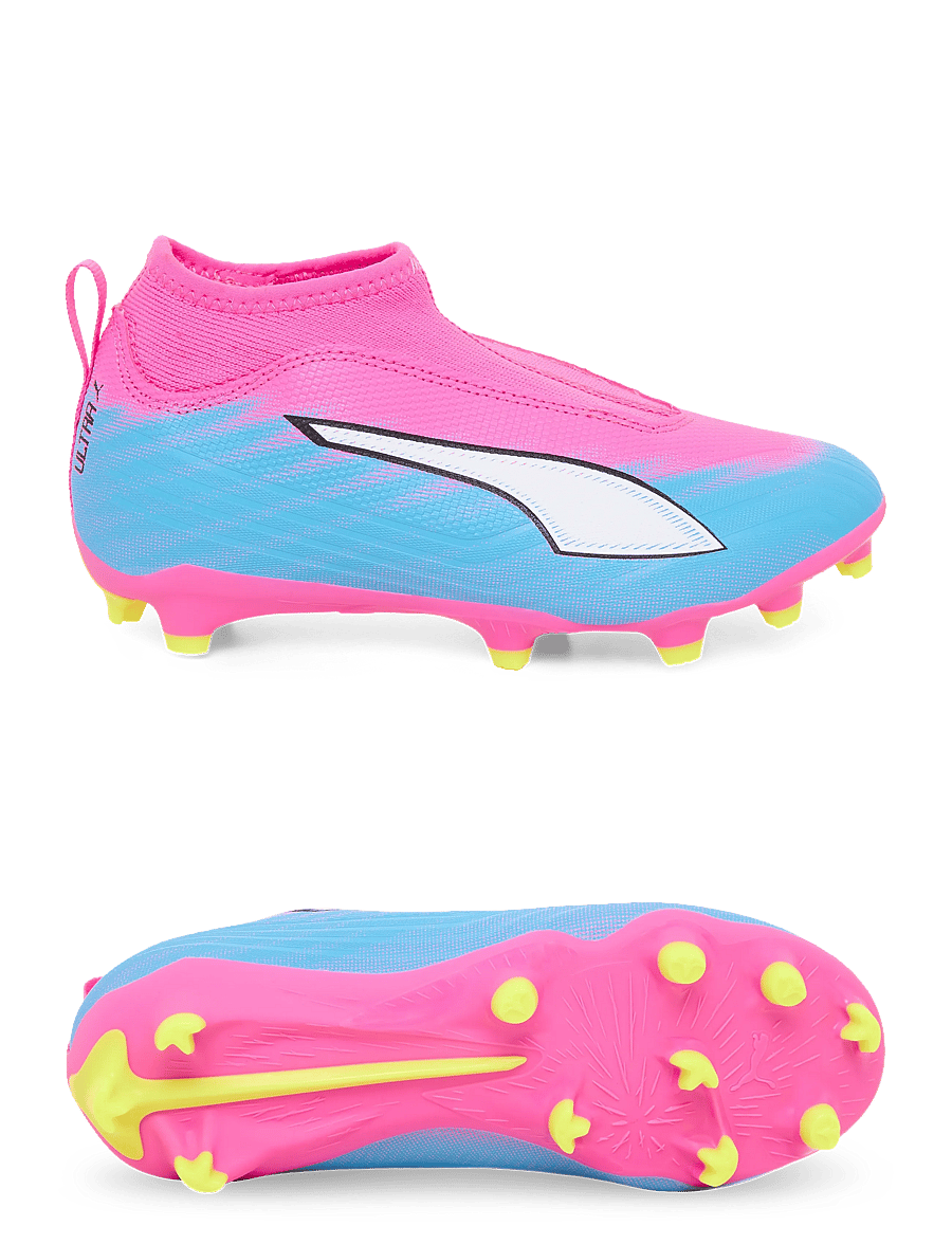 PUMA - ULTRA 6 MATCH+ LL FG/AG Jr - poison pink-puma white-sun stream-bright aqua-puma black - 0