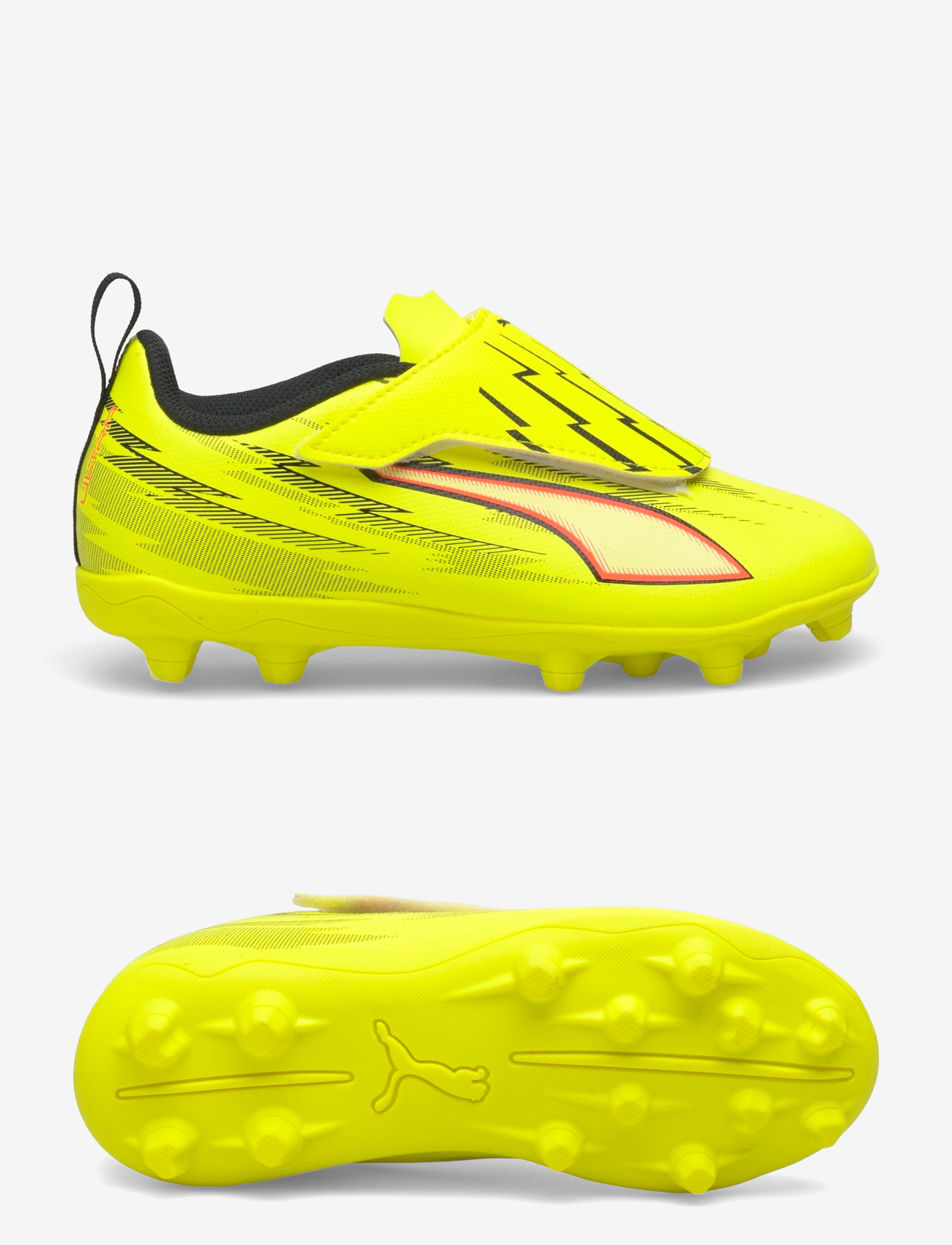PUMA - ULTRA 6 PLAY V FG/AG RB Jr - tøj - yellow alert-puma black-glowing red-lime squeeze - 0