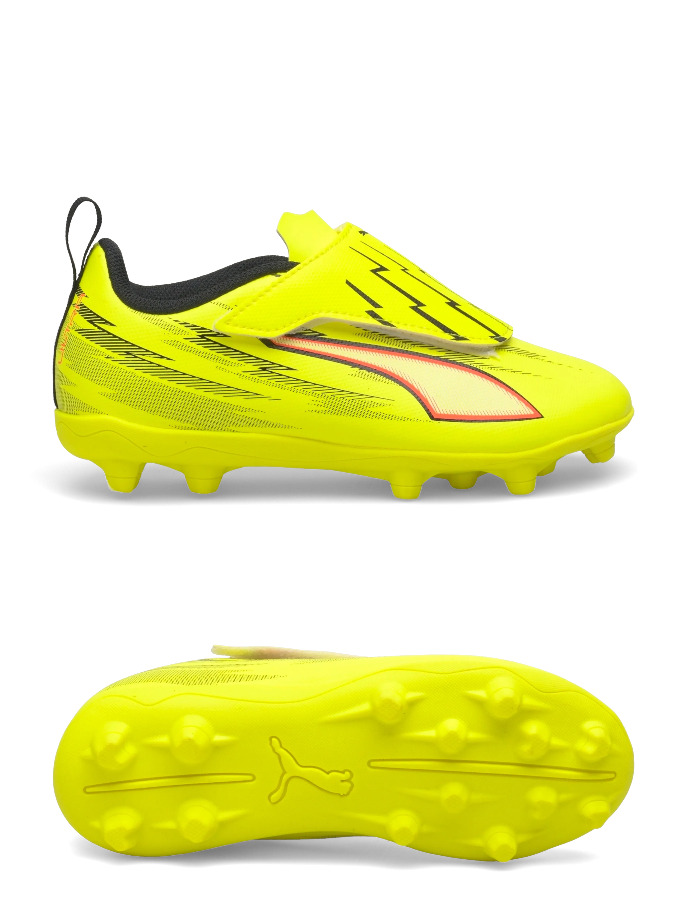 PUMA ULTRA 6 PLAY V FG/AG RB Jr - Schuhe - YELLOW ALERT-PUMA BLACK-GLOWING RED-LIME SQUEEZE / yellow