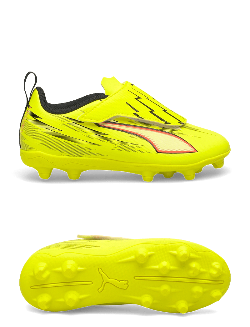 PUMA - ULTRA 6 PLAY V FG/AG RB Jr - tøj - yellow alert-puma black-glowing red-lime squeeze - 0