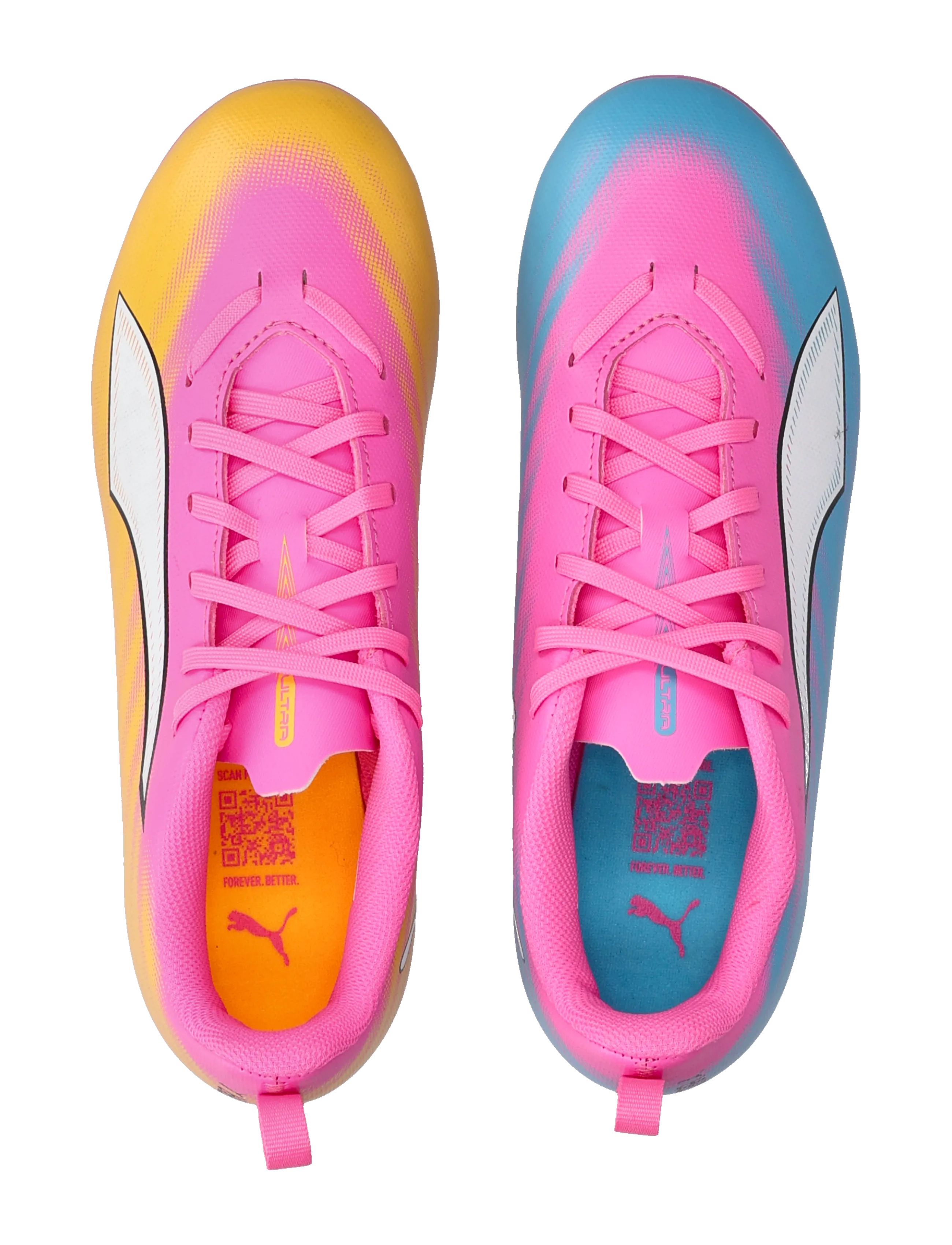 PUMA - ULTRA 6 PLAY FG/AG Jr - lowest prices - poison pink-puma white-sun stream-bright aqua-puma black - 3