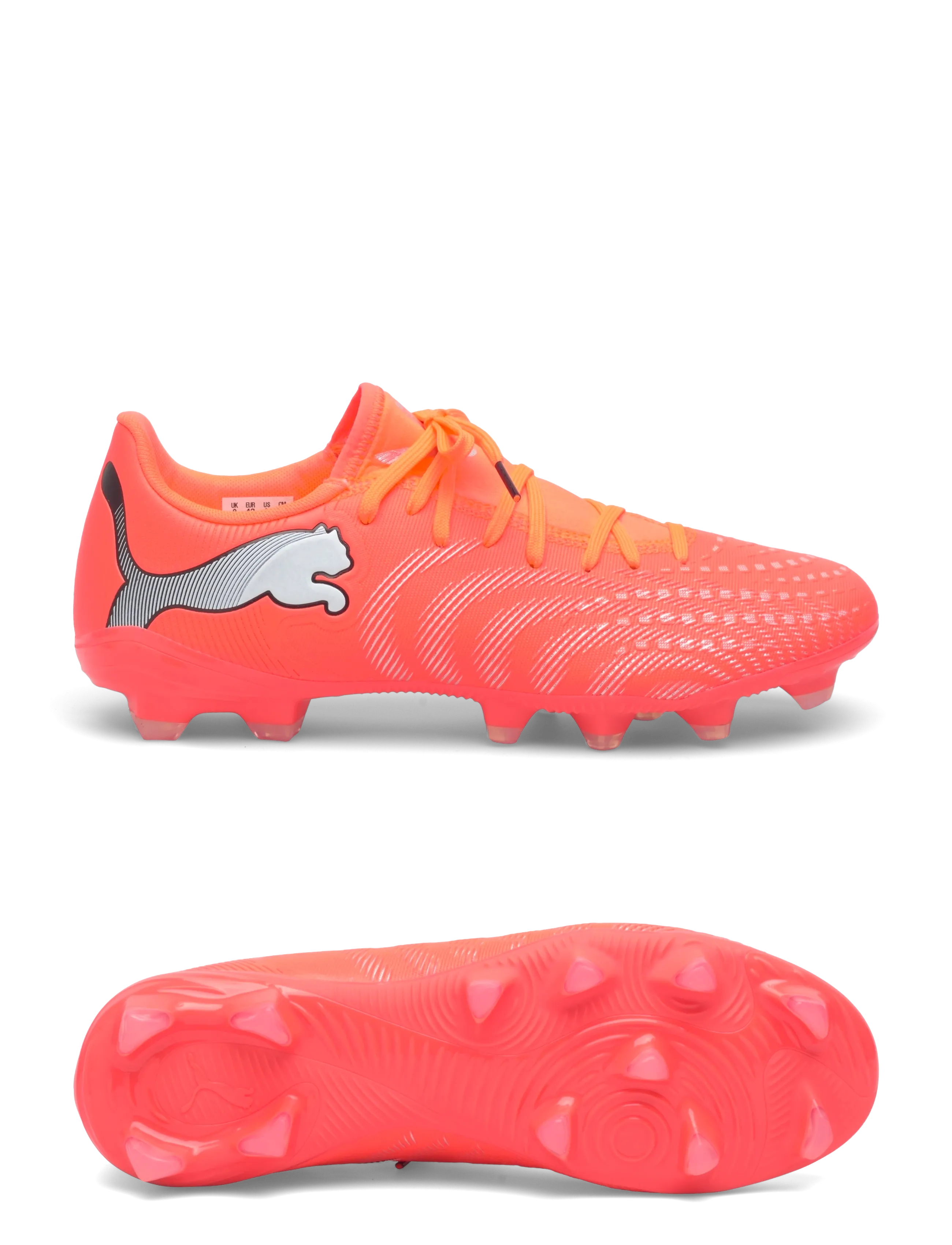 PUMA FUTURE 9 PLAY FG/AG - Skor - GLOWING RED-PUMA WHITE-PUMA BLACK-PUMA SILVER / coral