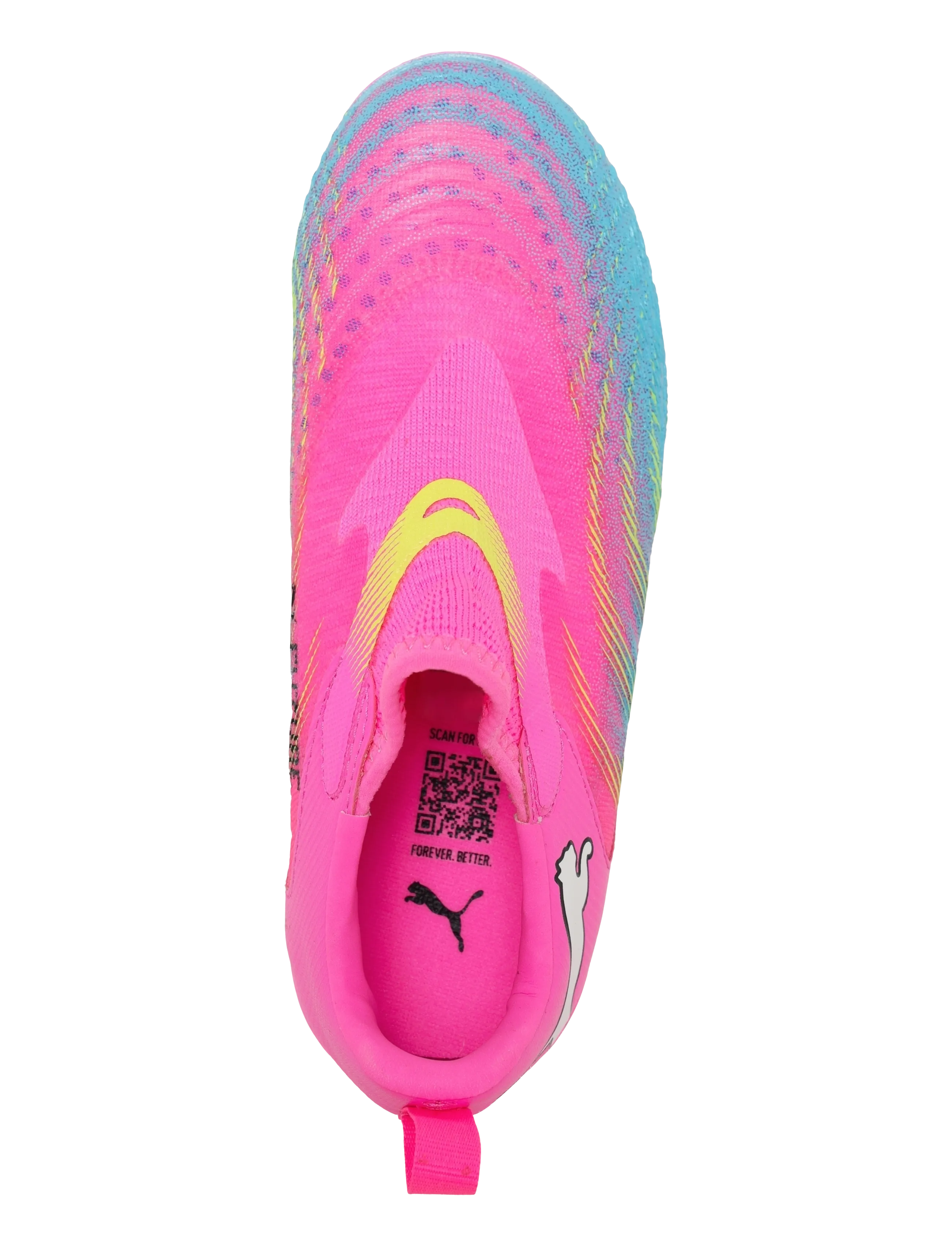PUMA - FUTURE 9 MATCH LL FG/AG Jr - riided - poison pink-sun stream-bright aqua-puma white - 3