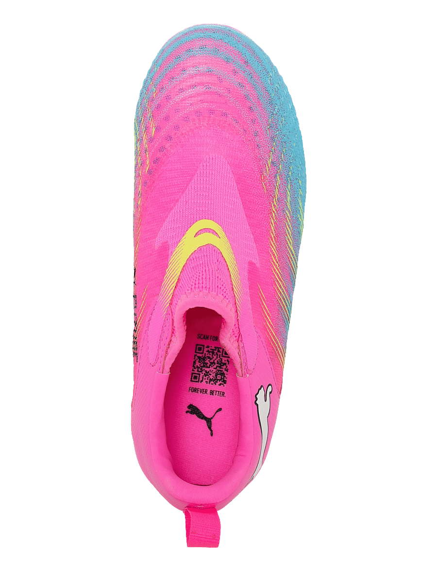 PUMA - FUTURE 9 MATCH LL FG/AG Jr - riided - poison pink-sun stream-bright aqua-puma white - 3