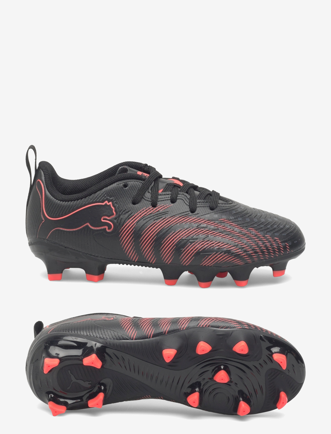 PUMA - FUTURE 9 PLAY FG/AG Jr - riided - puma black-glowing red-strong gray - 0