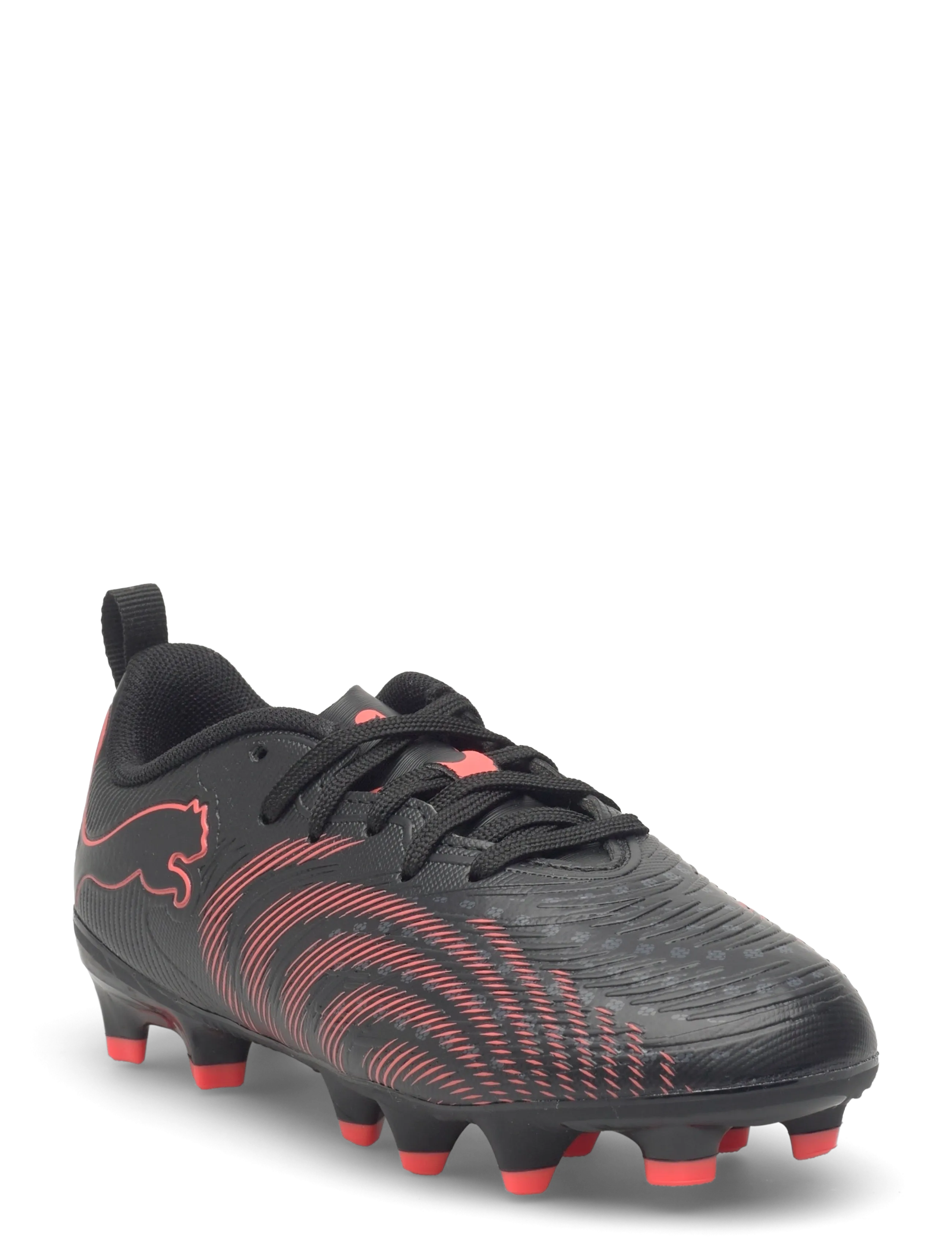 PUMA - FUTURE 9 PLAY FG/AG Jr - kleding - puma black-glowing red-strong gray - 1