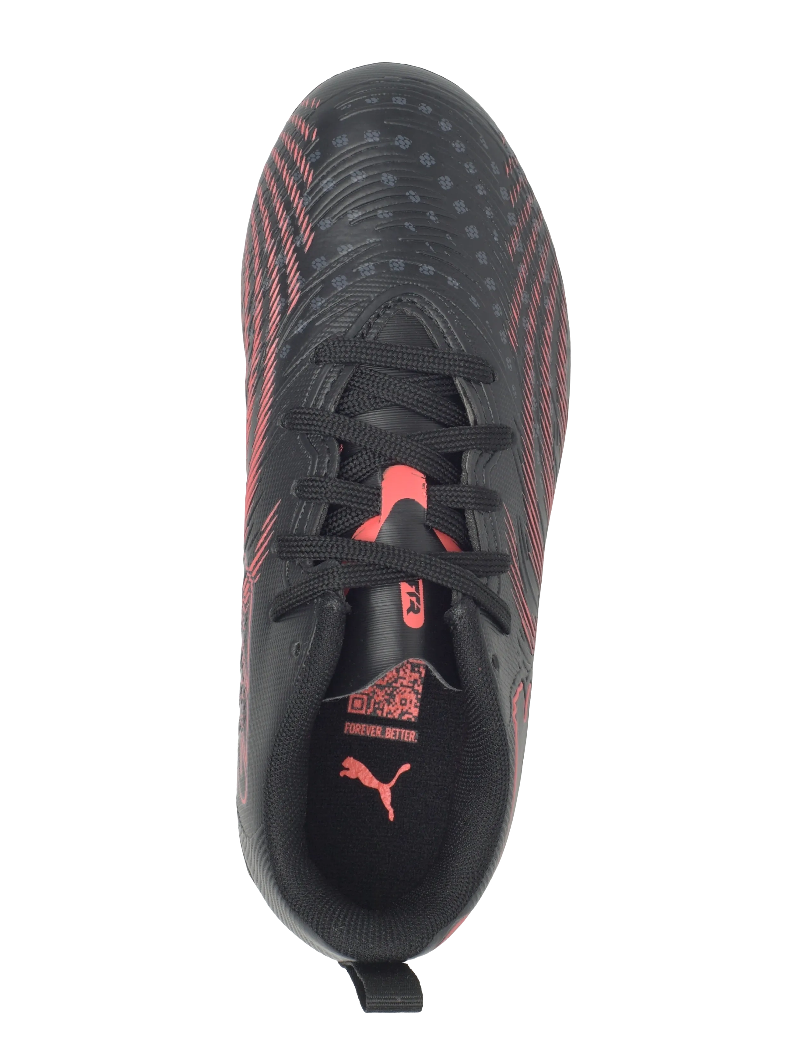 PUMA - FUTURE 9 PLAY FG/AG Jr - kleding - puma black-glowing red-strong gray - 3