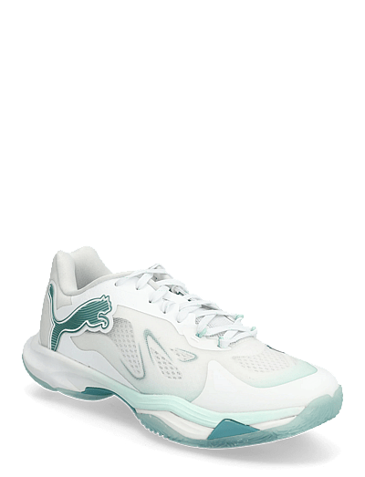 PUMA Vantage Nitro W+ Game On - Indoor-Sportschuhe - PUMA WHITE-BALTIC SEA BLUE-FRESH WATER / white