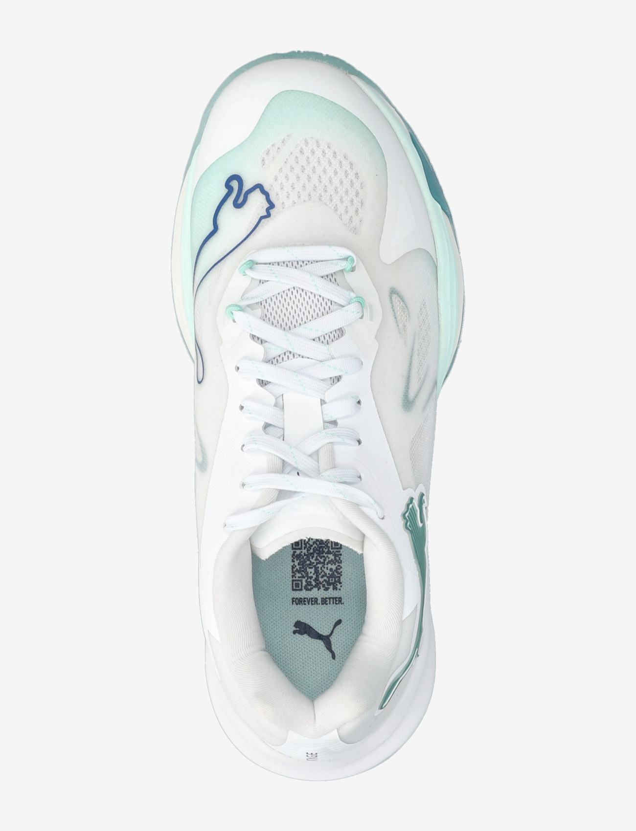 PUMA - Vantage Nitro W+ Game On - indoor-sportschuhe - puma white-baltic sea blue-fresh water - 3