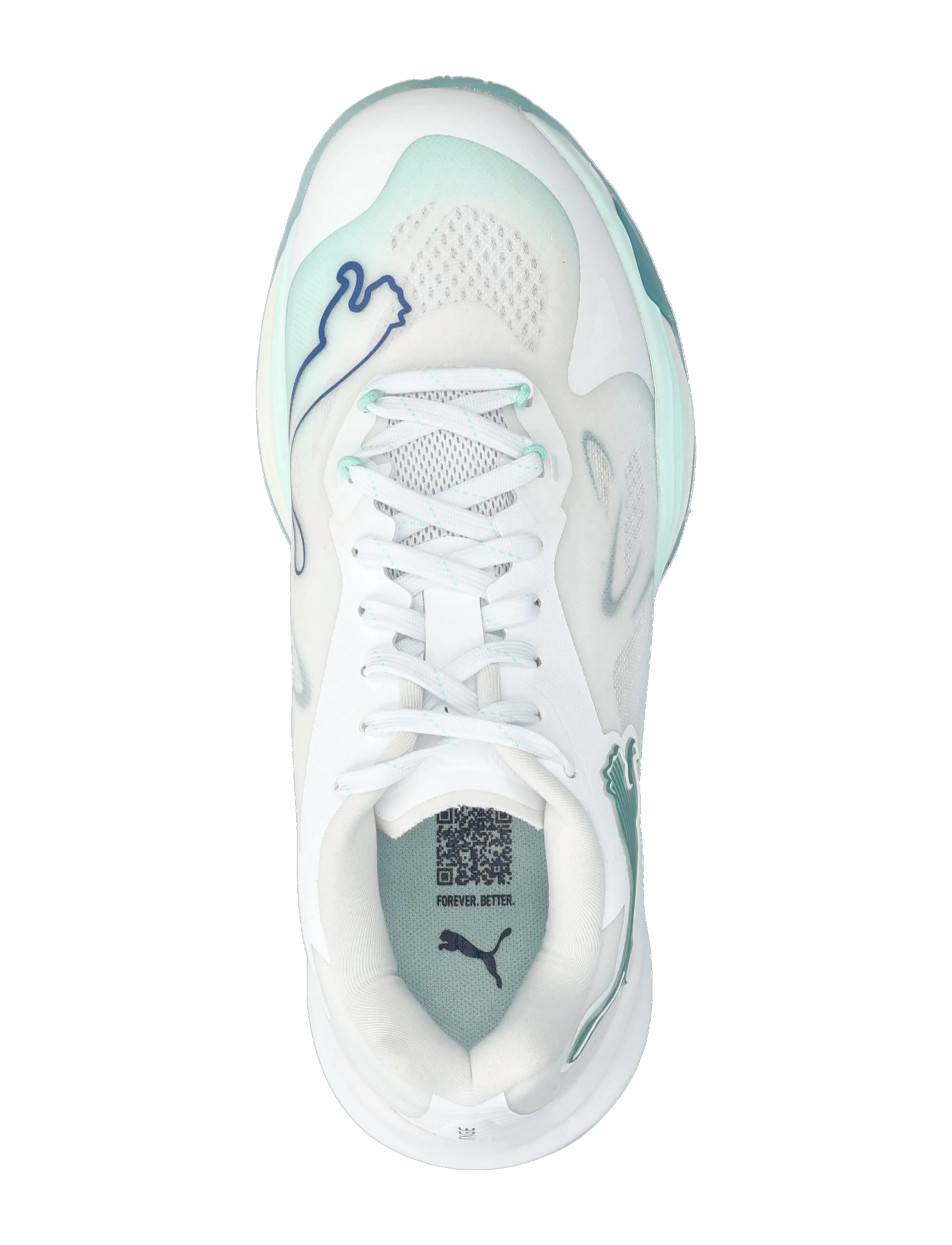 PUMA - Vantage Nitro W+ Game On - innanhússkór - puma white-baltic sea blue-fresh water - 3