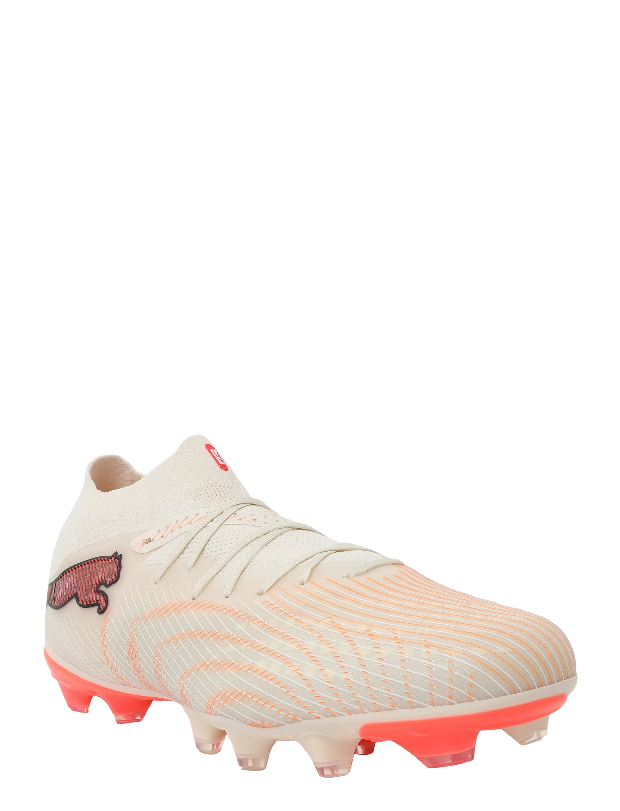 PUMA FUTURE 9 PRO FG/AG - Fußballstiefel - SUGARED ALMOND-PUMA WHITE-ULTRA RED-PUMA BLACK / cream