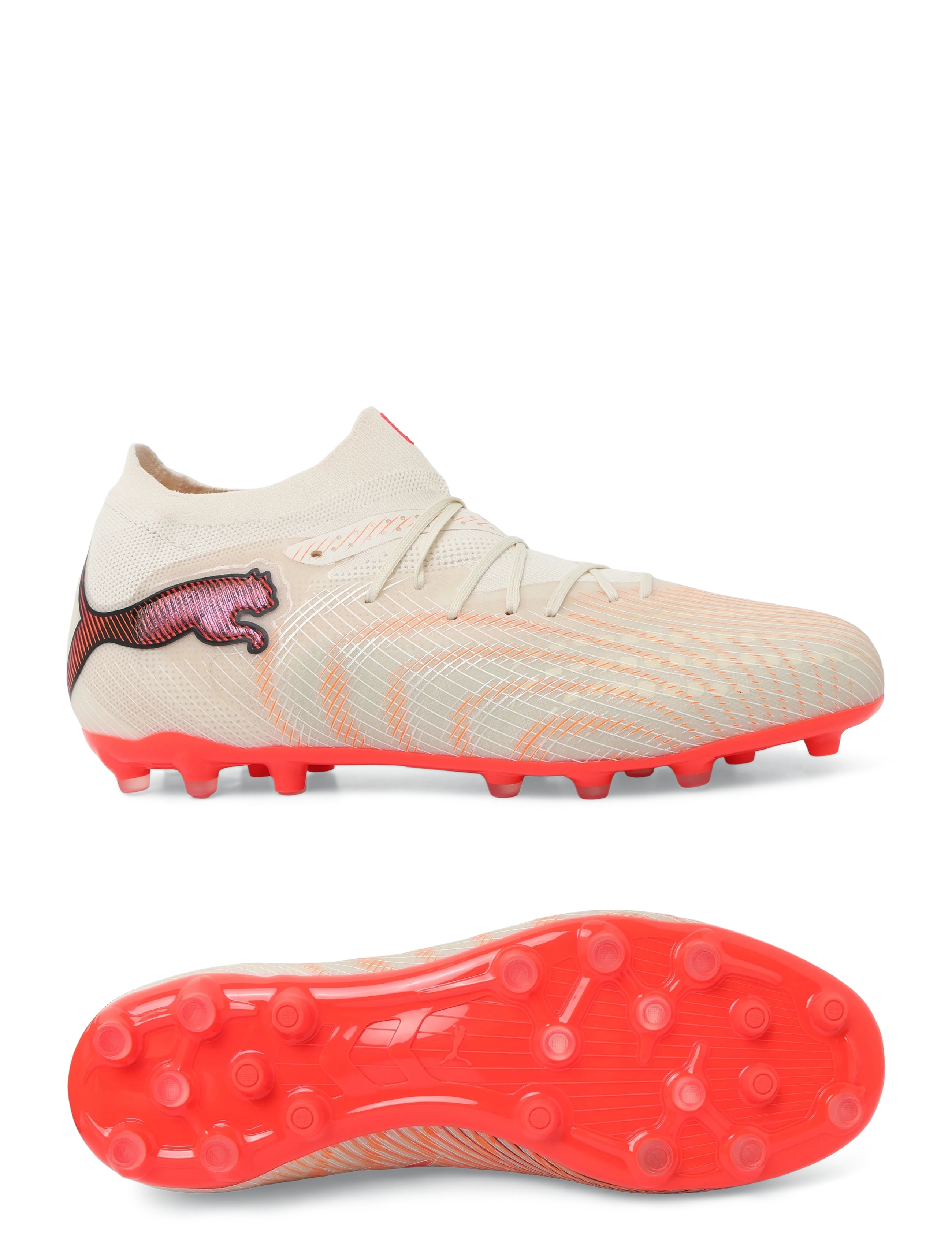 PUMA FUTURE 9 PRO MG - Holdsport - SUGARED ALMOND-PUMA WHITE-ULTRA RED-PUMA BLACK / cream