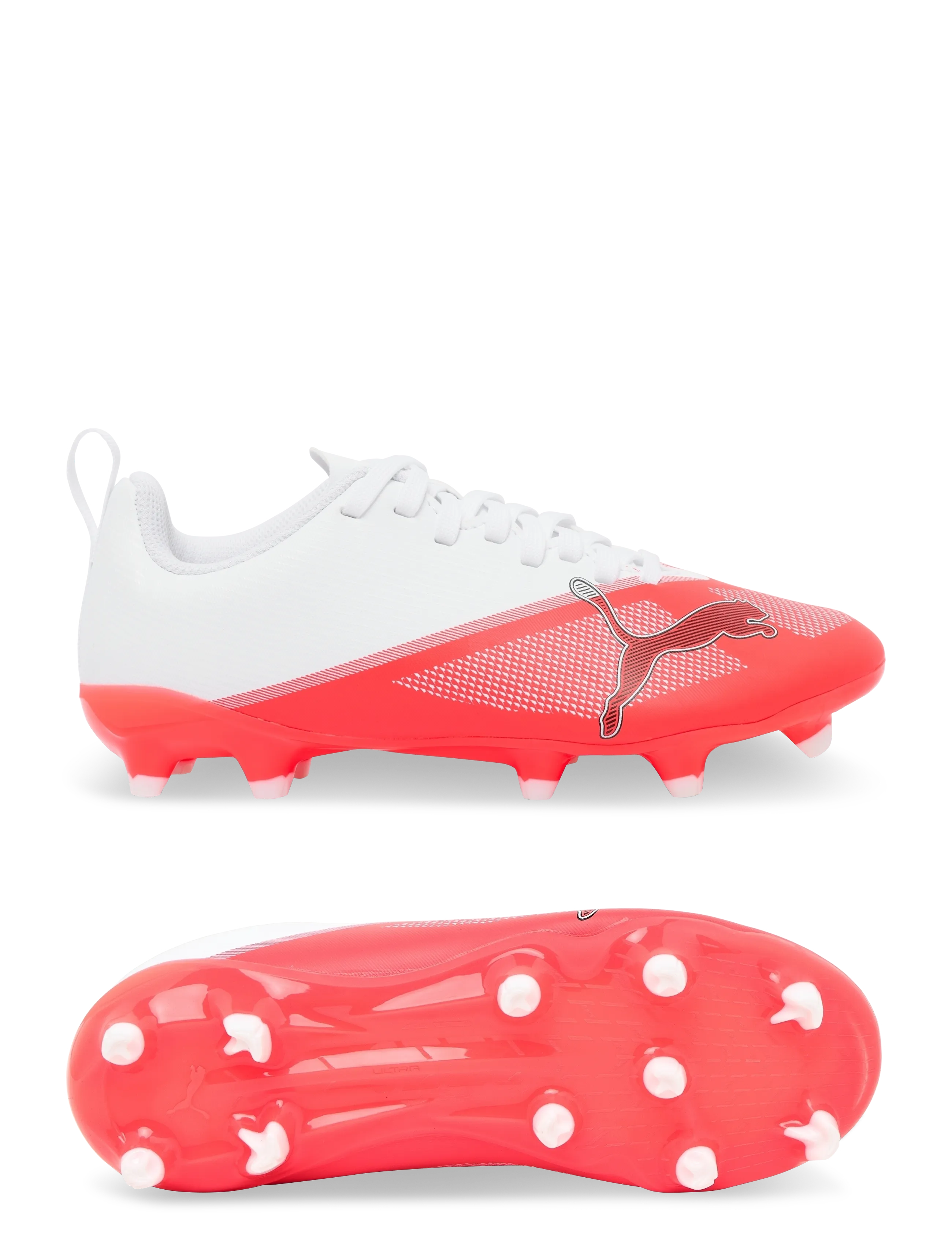 PUMA ULTRA 7 PLAY FG/AG Jr - Tøj - ULTRA RED-PUMA BLACK-PUMA WHITE / red