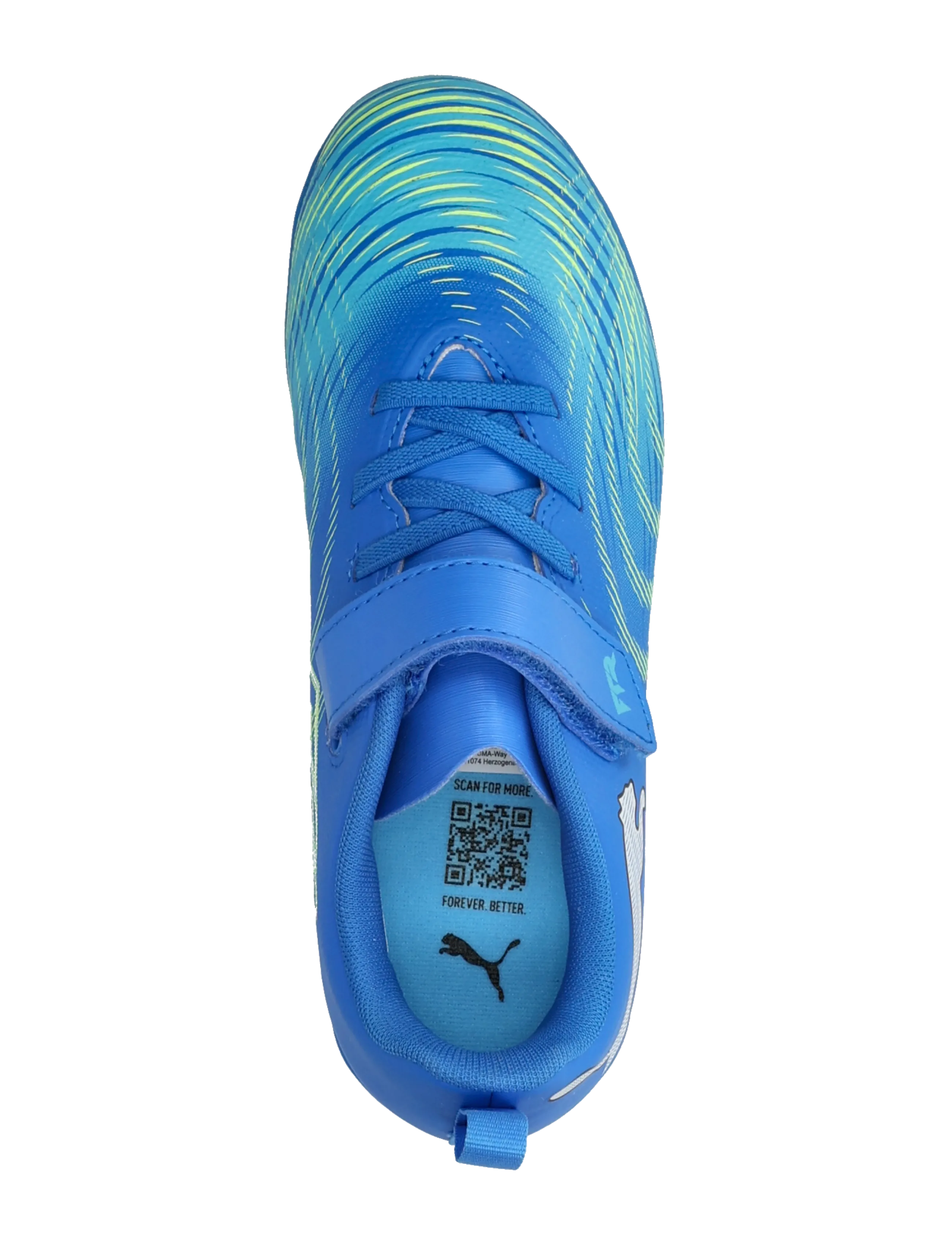 PUMA - FUTURE 9 PLAY V FG/AG RB Jr - kläder - ultra blue-puma white-luminous blue-fizzy melon - 3