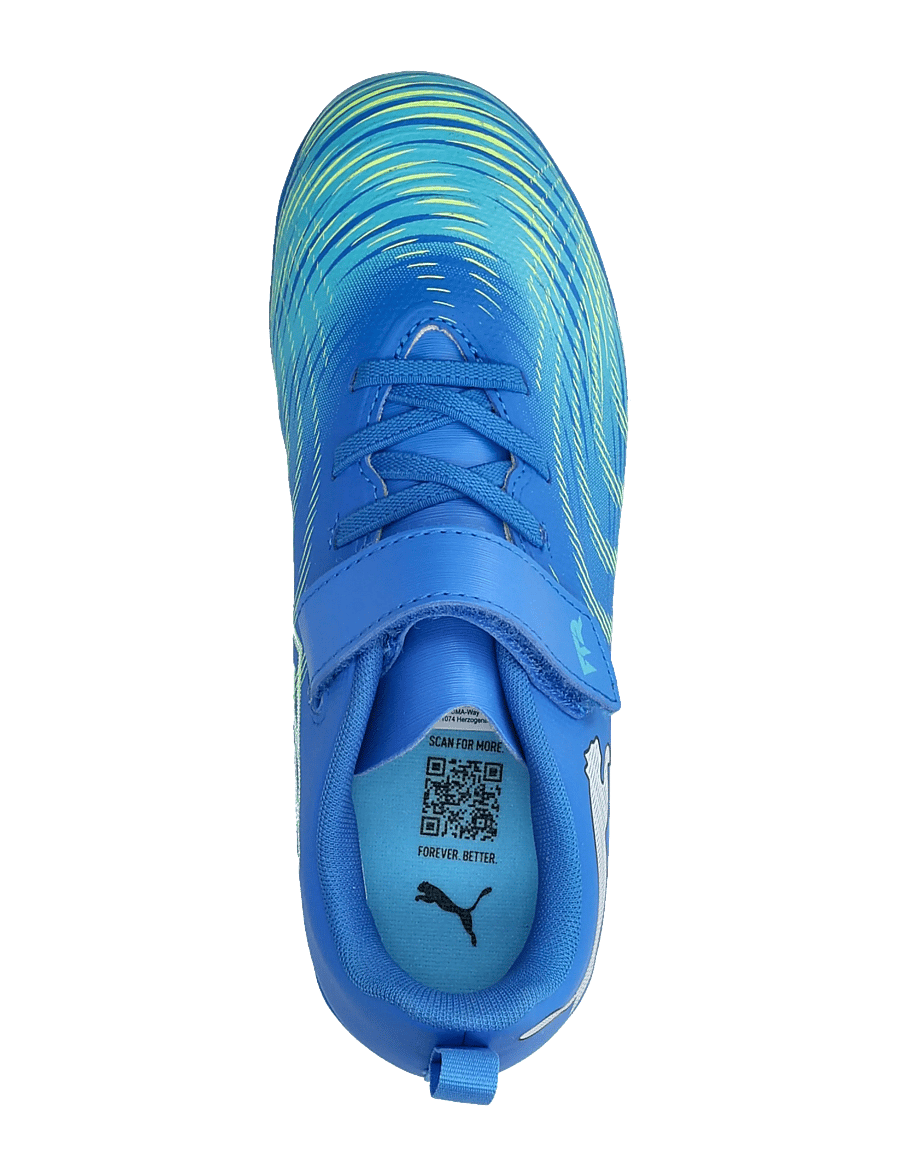 PUMA - FUTURE 9 PLAY V FG/AG RB Jr - kläder - ultra blue-puma white-luminous blue-fizzy melon - 3