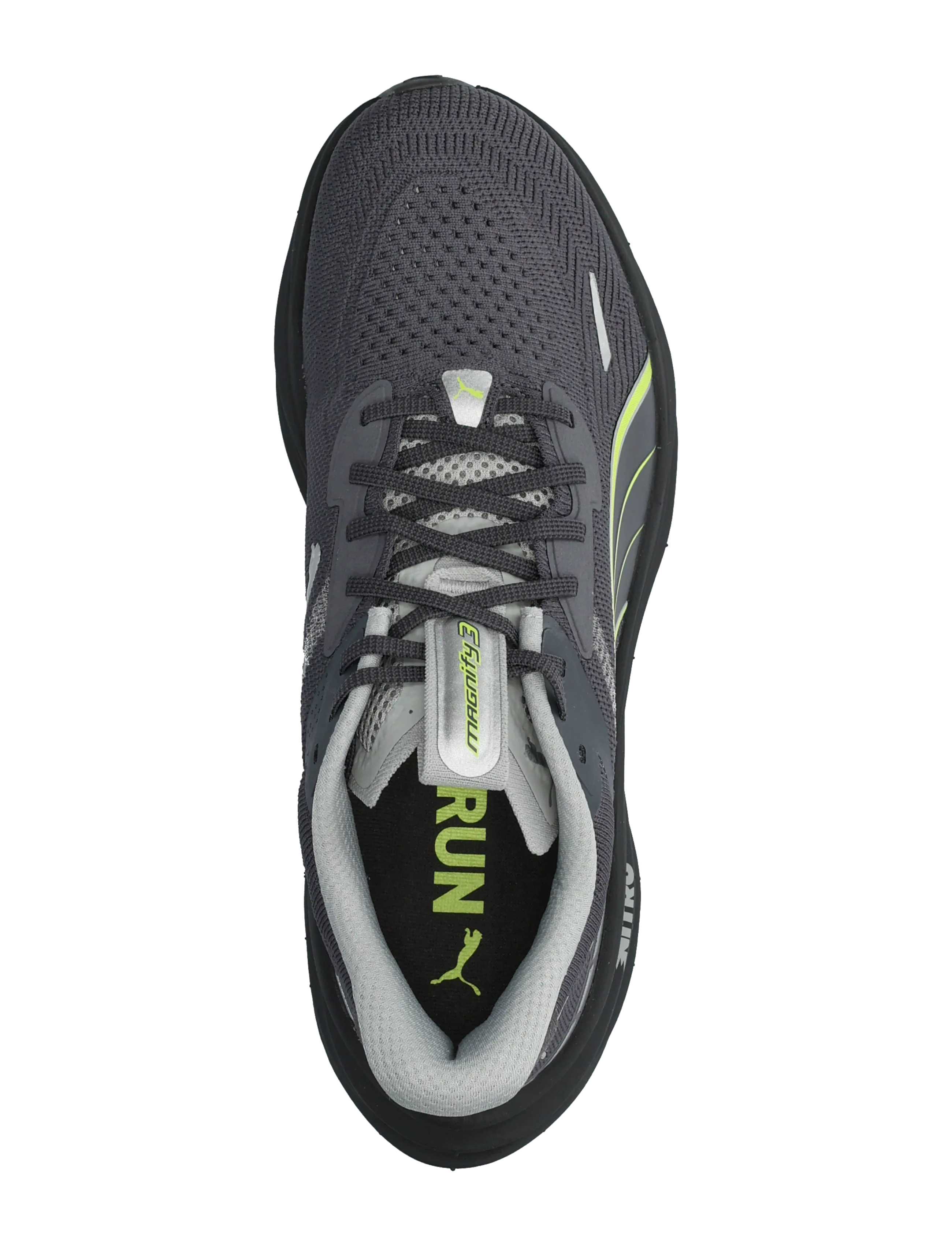 PUMA - Magnify NITRO 3 - laufschuhe - moody gray-sunny lime - 3