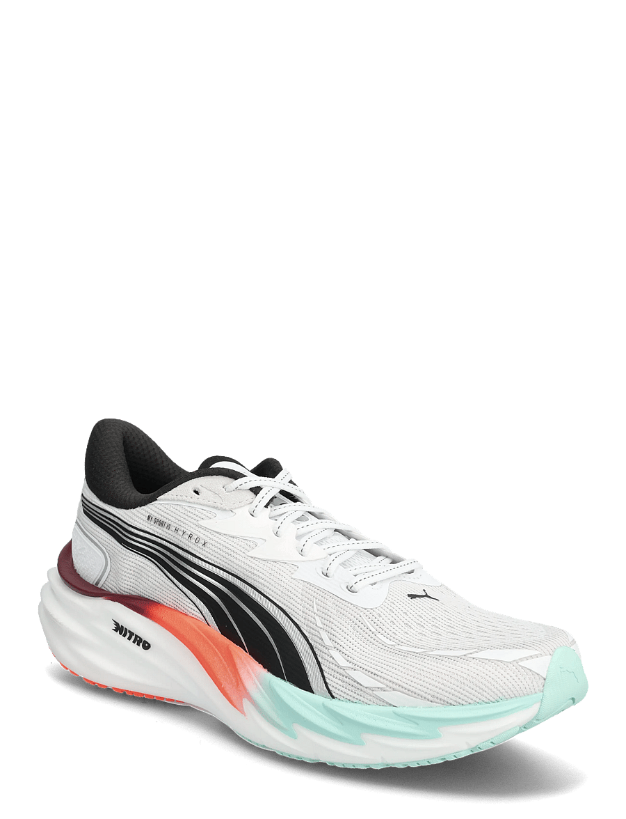 PUMA - Velocity NITRO 4 HYROX - puma white-mint melt-glowing red - 0