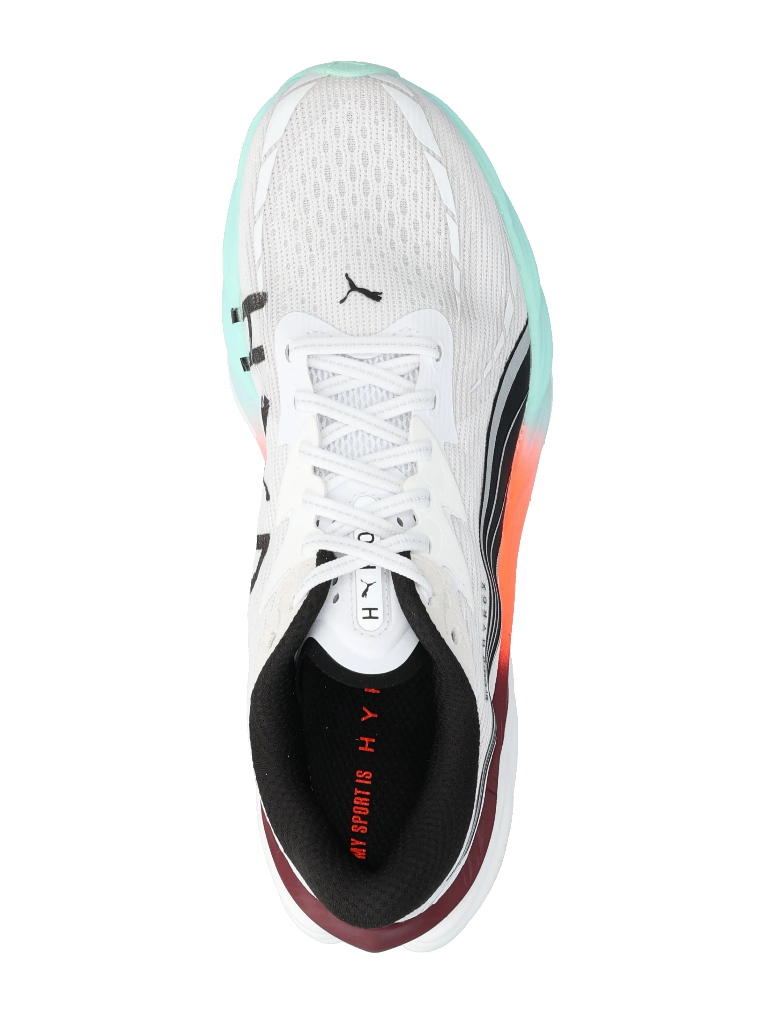 PUMA - Velocity NITRO 4 HYROX - puma white-mint melt-glowing red - 3