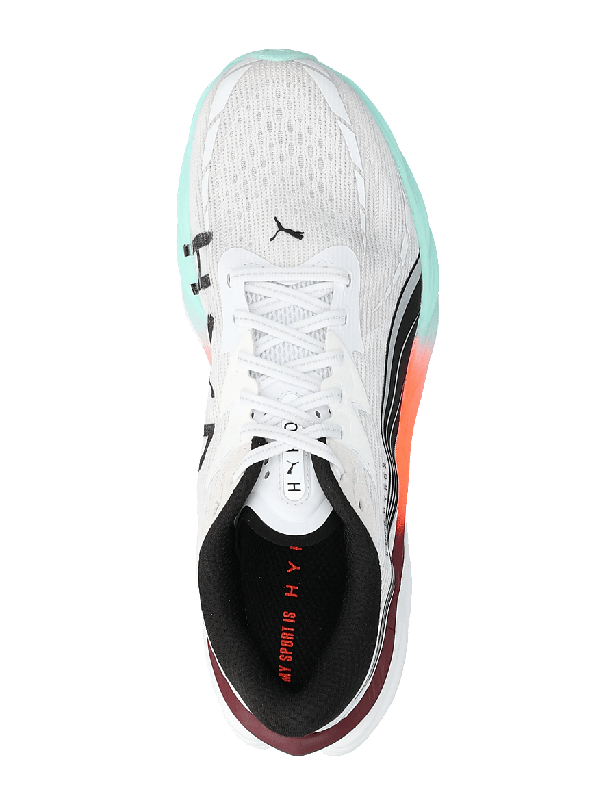 PUMA - Velocity NITRO 4 HYROX - puma white-mint melt-glowing red - 3