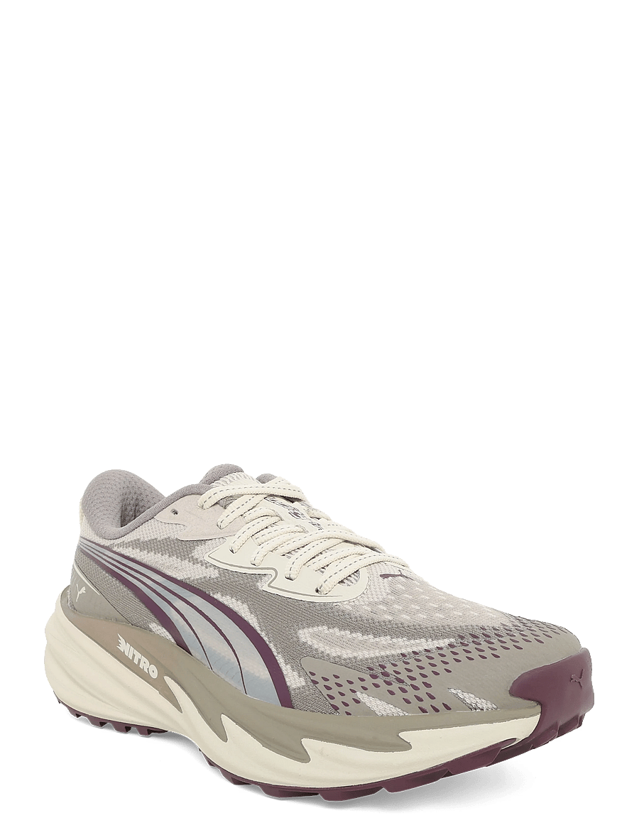 PUMA - Velocity NITRO Trail Wns - jooksujalatsid - silver fog-ruby noir-mouse gray - 0