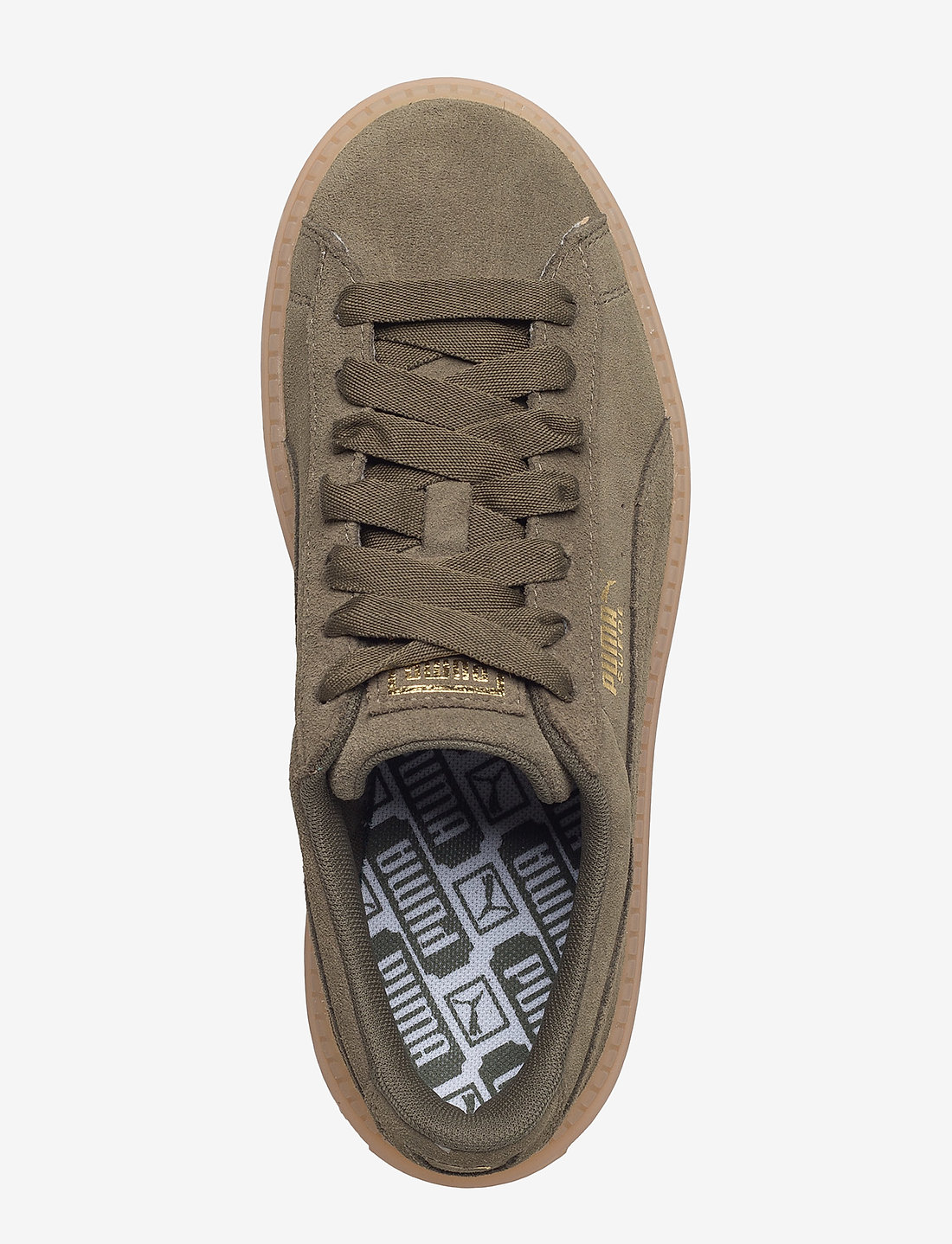 Puma suede platform trace top grau