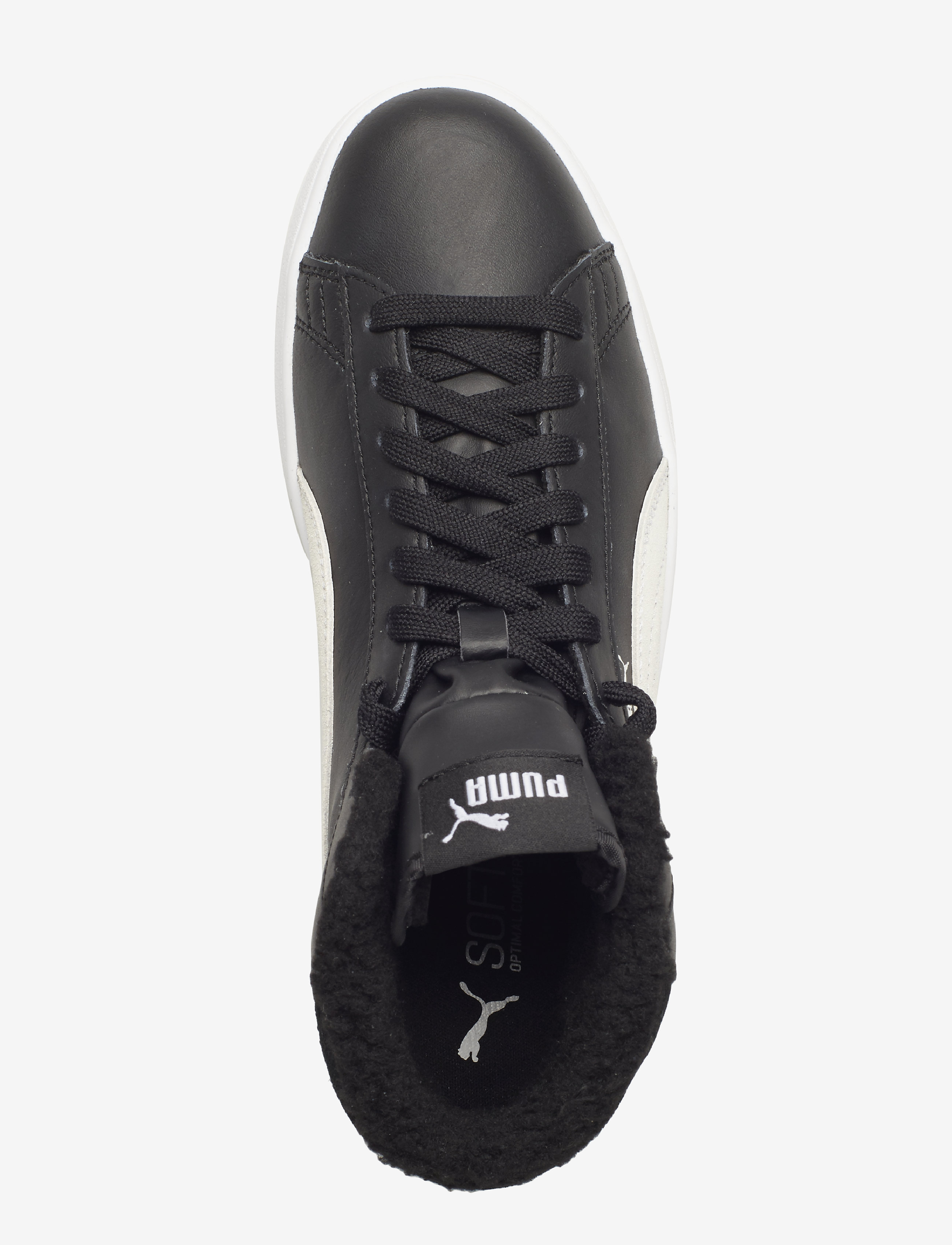 PUMA - Puma Smash v2 Mid L Fur Jr - puma black-puma white - 3