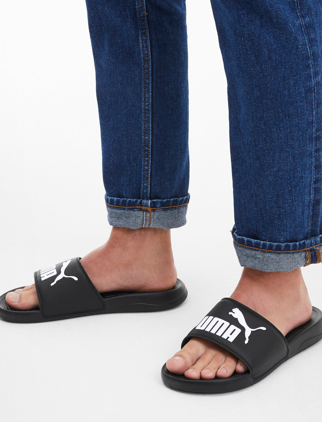 Puma top black sliders