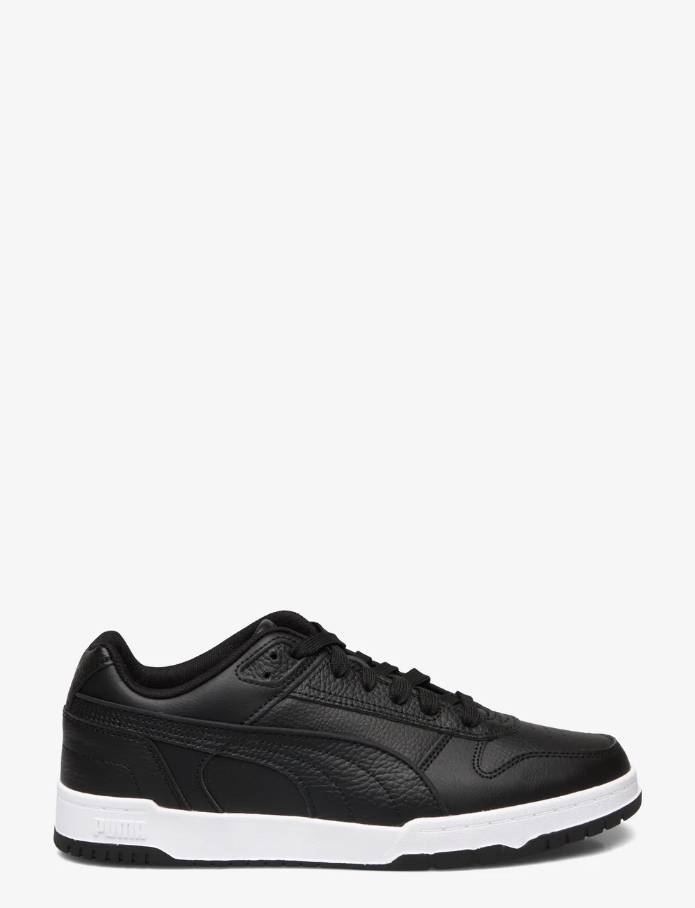All black low top top pumas