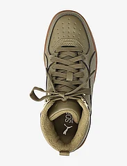 PUMA - Rebound Rugged - high top sneakers - burnt olive-burnt olive-puma team gold - 3