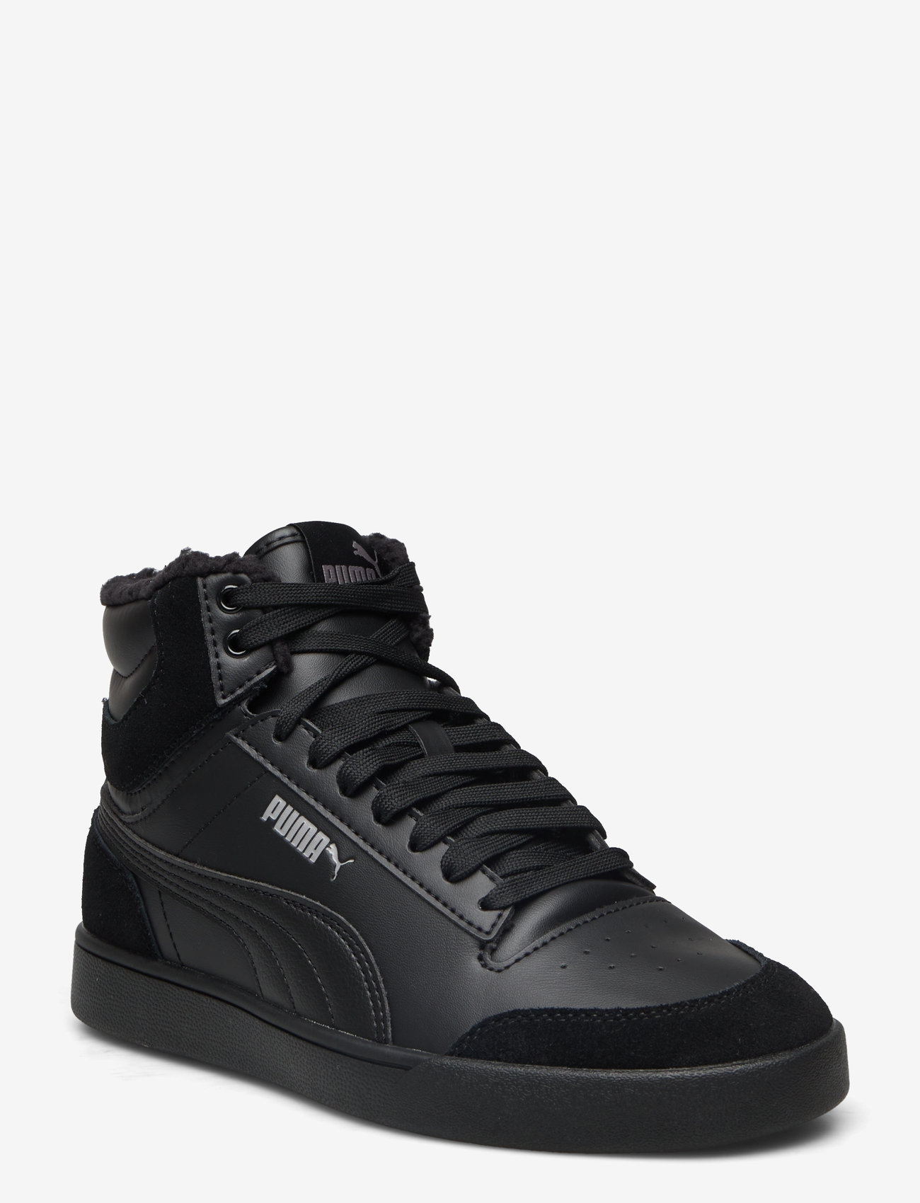 PUMA - Puma Shuffle Mid Fur - puma black-puma black-steel gray - 0