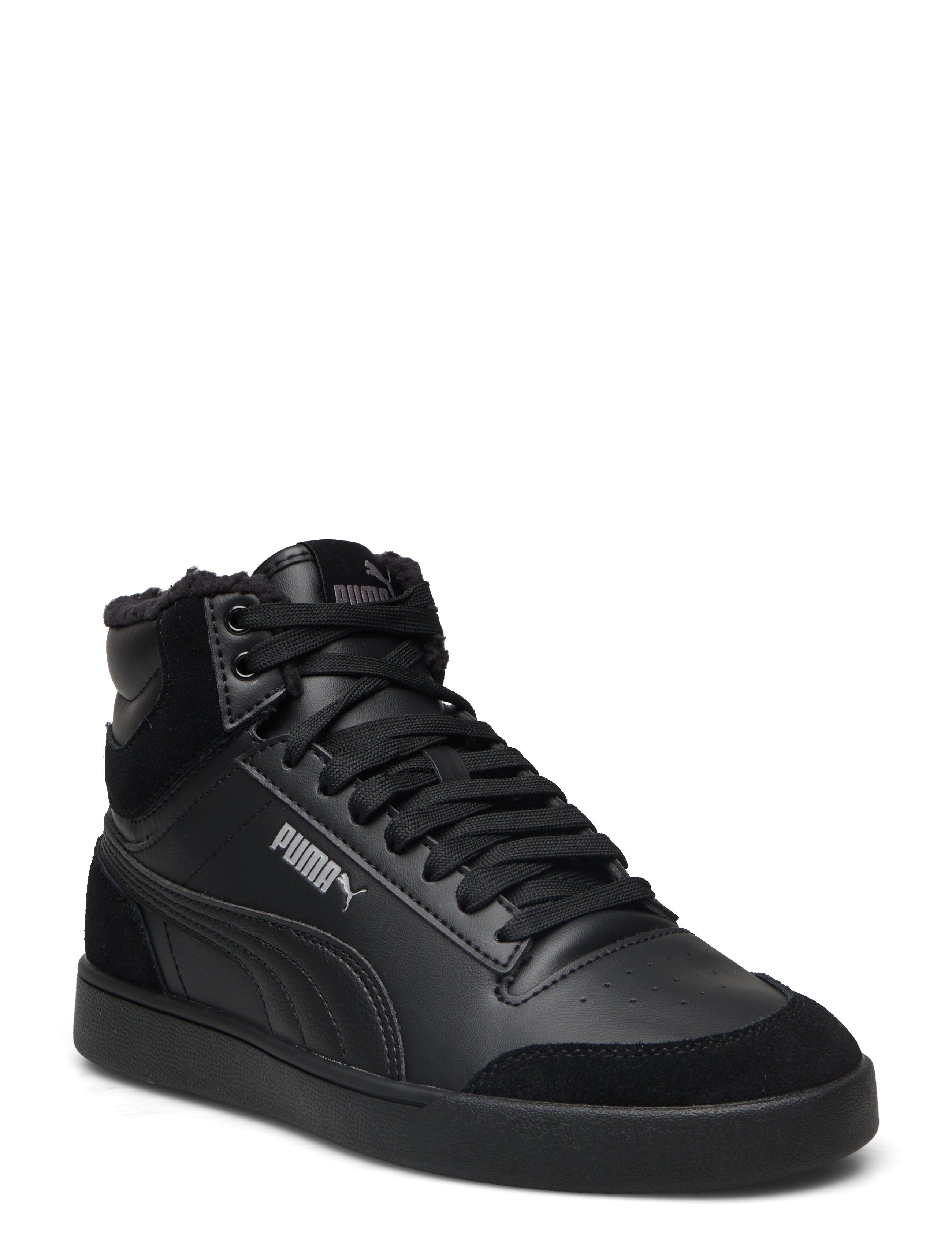 Puma Shuffle Mid Fur - PUMA BLACK-PUMA BLACK-STEEL GRAY