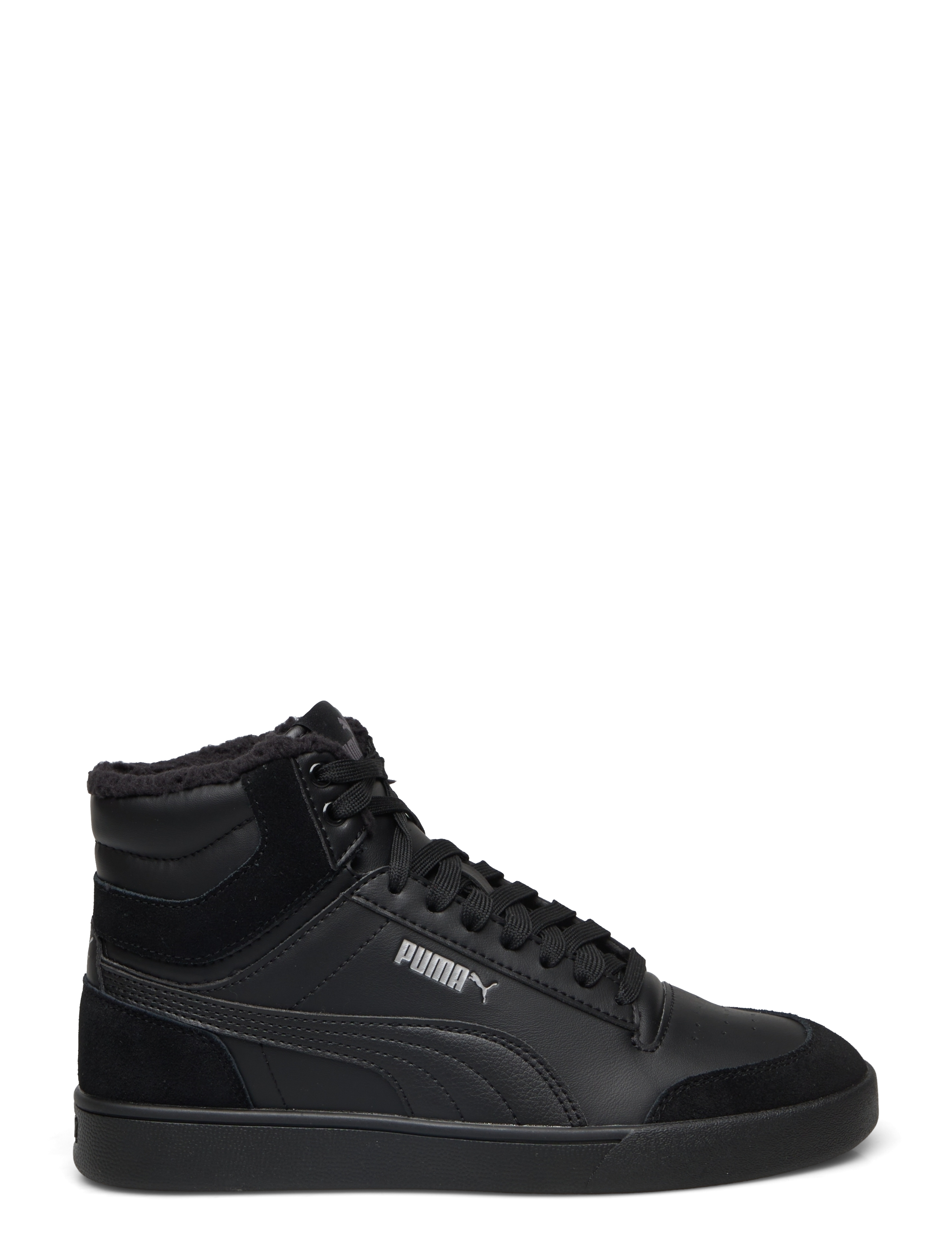 PUMA - Puma Shuffle Mid Fur - puma black-puma black-steel gray - 1