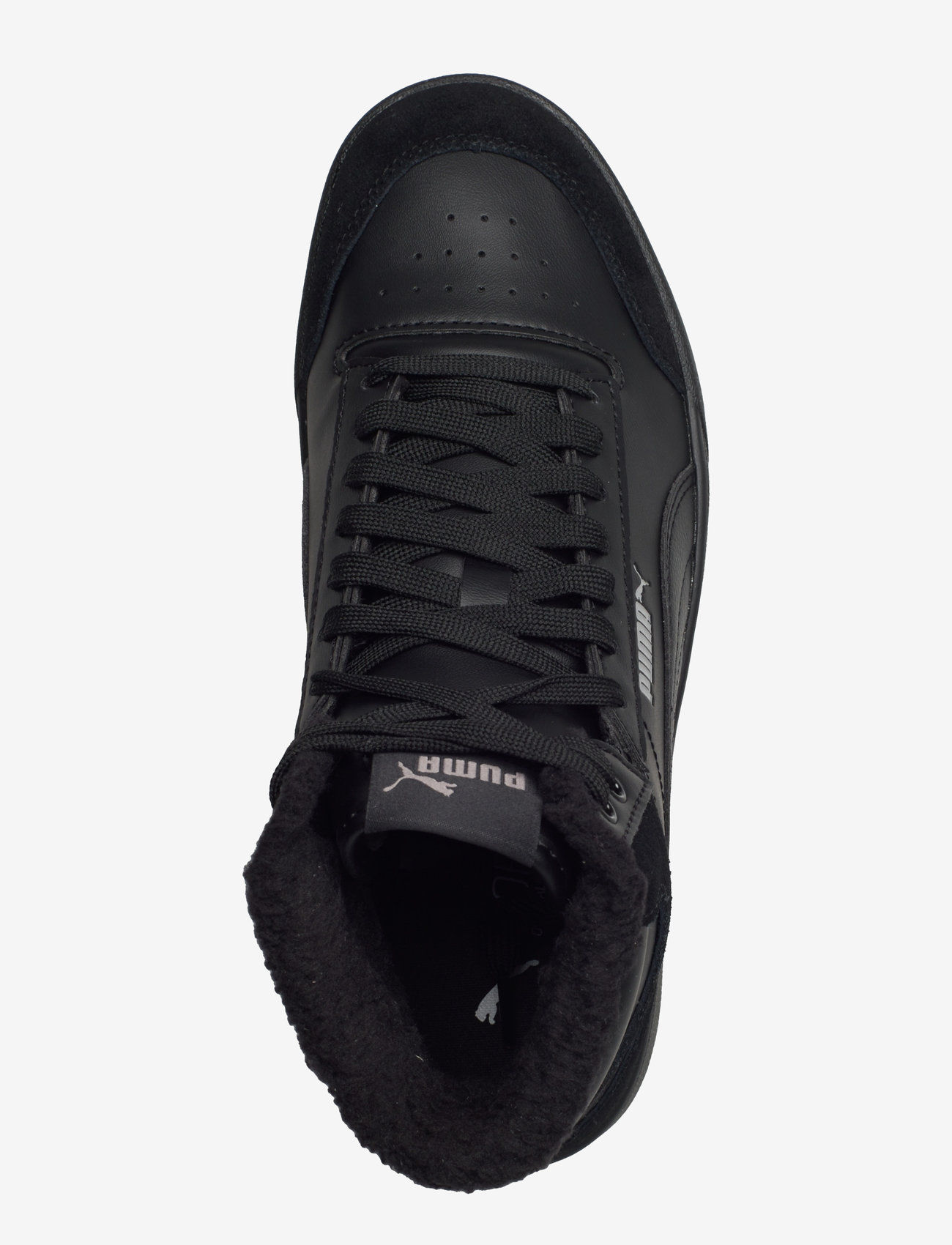 PUMA - Puma Shuffle Mid Fur - puma black-puma black-steel gray - 3